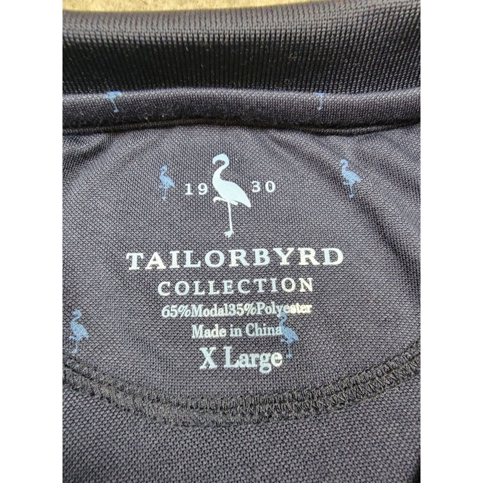 Tailorbyrd TAILORBYRD Polo Shirt Mens XL Blue Short Sleeve Flamingo Pattern Golf Outdoor Size US XL / EU 56 / 4 - 2 Thumbnail