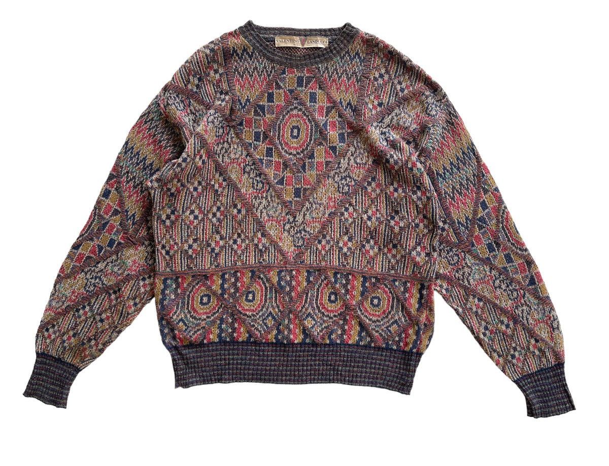 Valentino Vintage 80s Valentino Landucci Jumper Knit Sweater Size US L / EU 52-54 / 3 - 4 Thumbnail