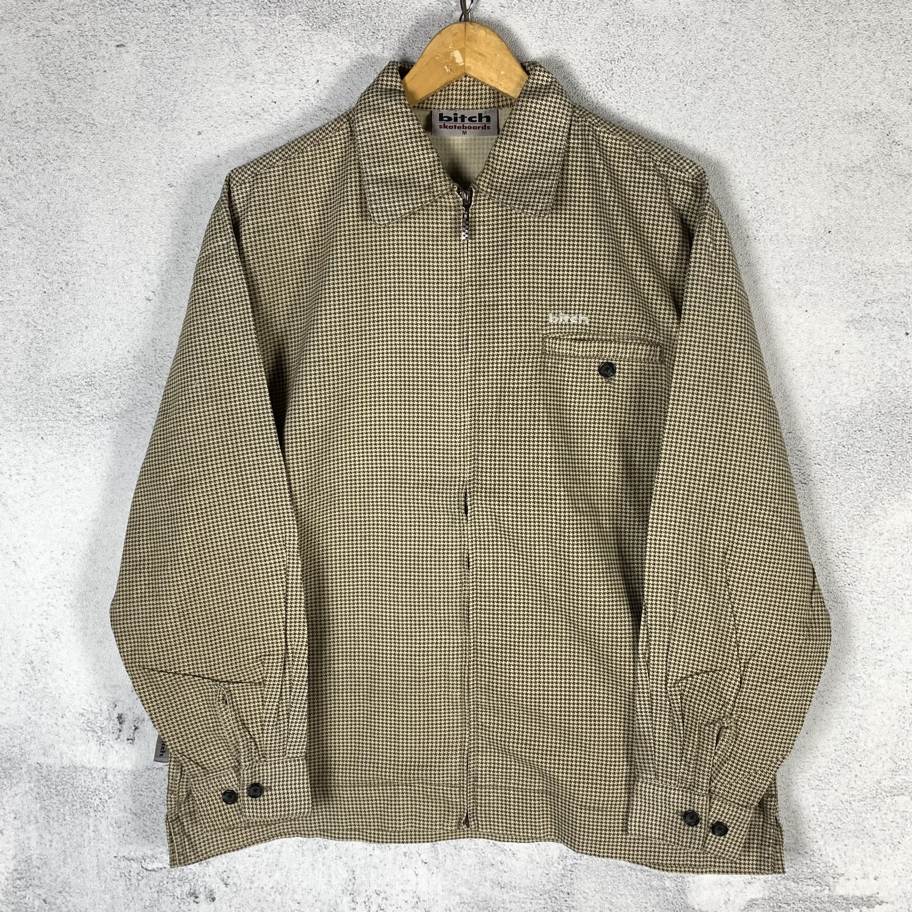 Vintage Bitch Skateboards Houndstooth Zip Up Jacket Size US M / EU 48-50 / 2 - 1 Thumbnail