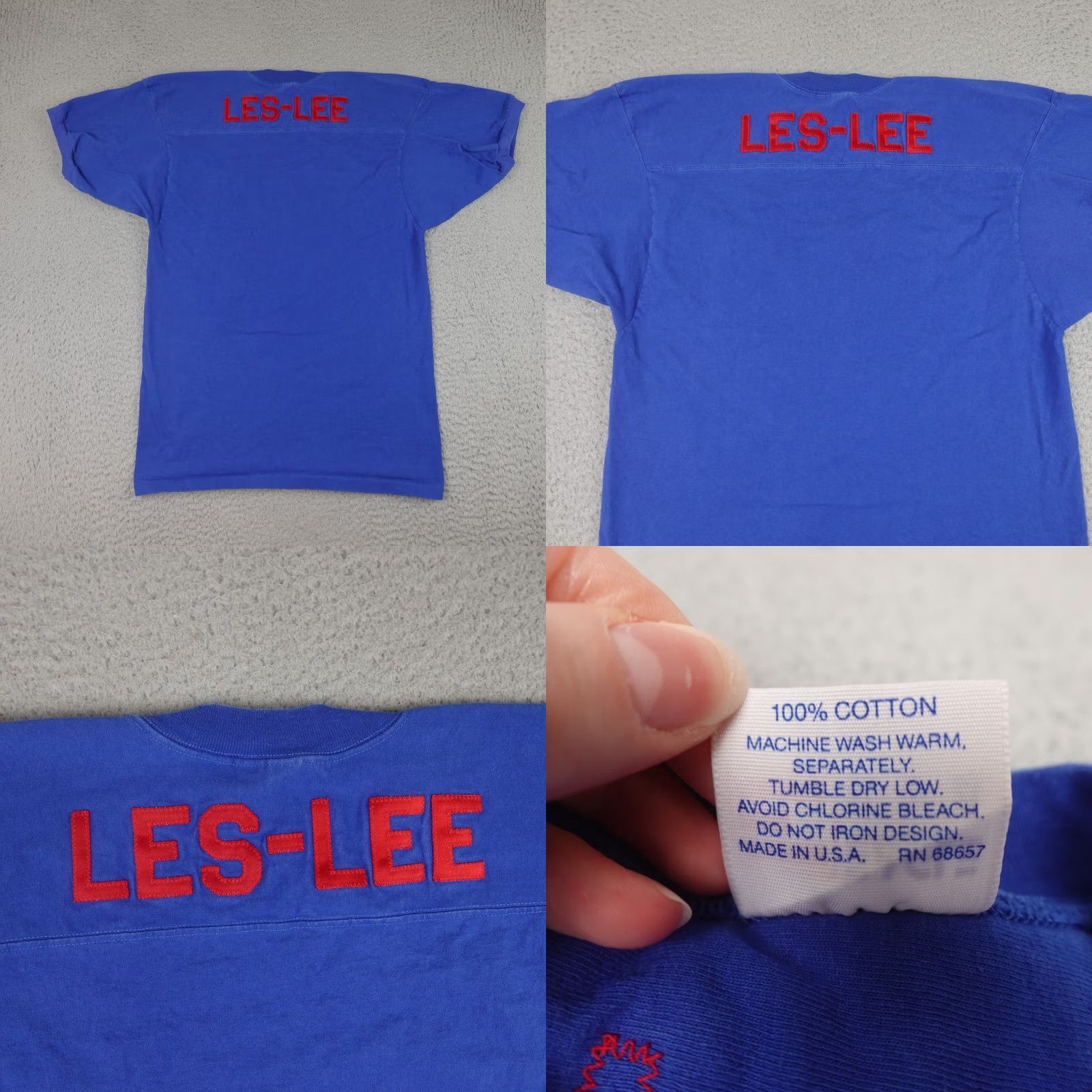 Vintage VINTAGE EAGLE USA Anchor Shirt Mens Medium Blue Cotton Athletic LES-LEE 90s Size US M / EU 48-50 / 2 - 8 Thumbnail