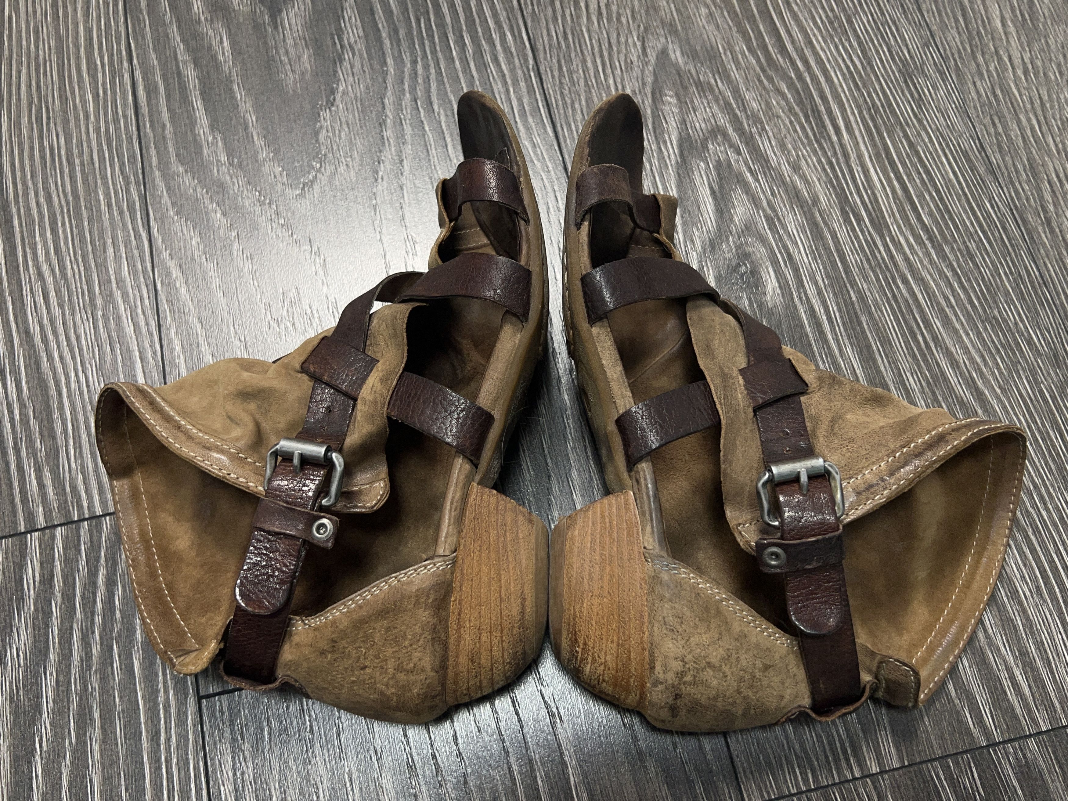 A.S.98 Womens airstep Leather Shoes Strappy Buckle Gothic Style Size US 8 / IT 38 - 6 Thumbnail