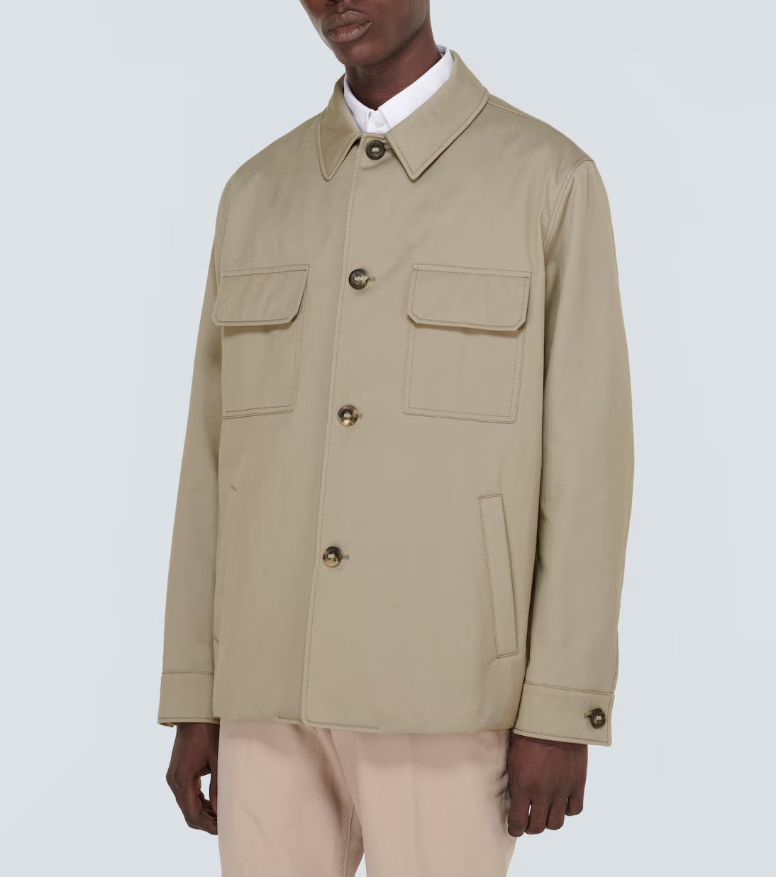 Loro Piana Sanda cotton-blend overshirt Size US M / EU 48-50 / 2 - 7 Thumbnail