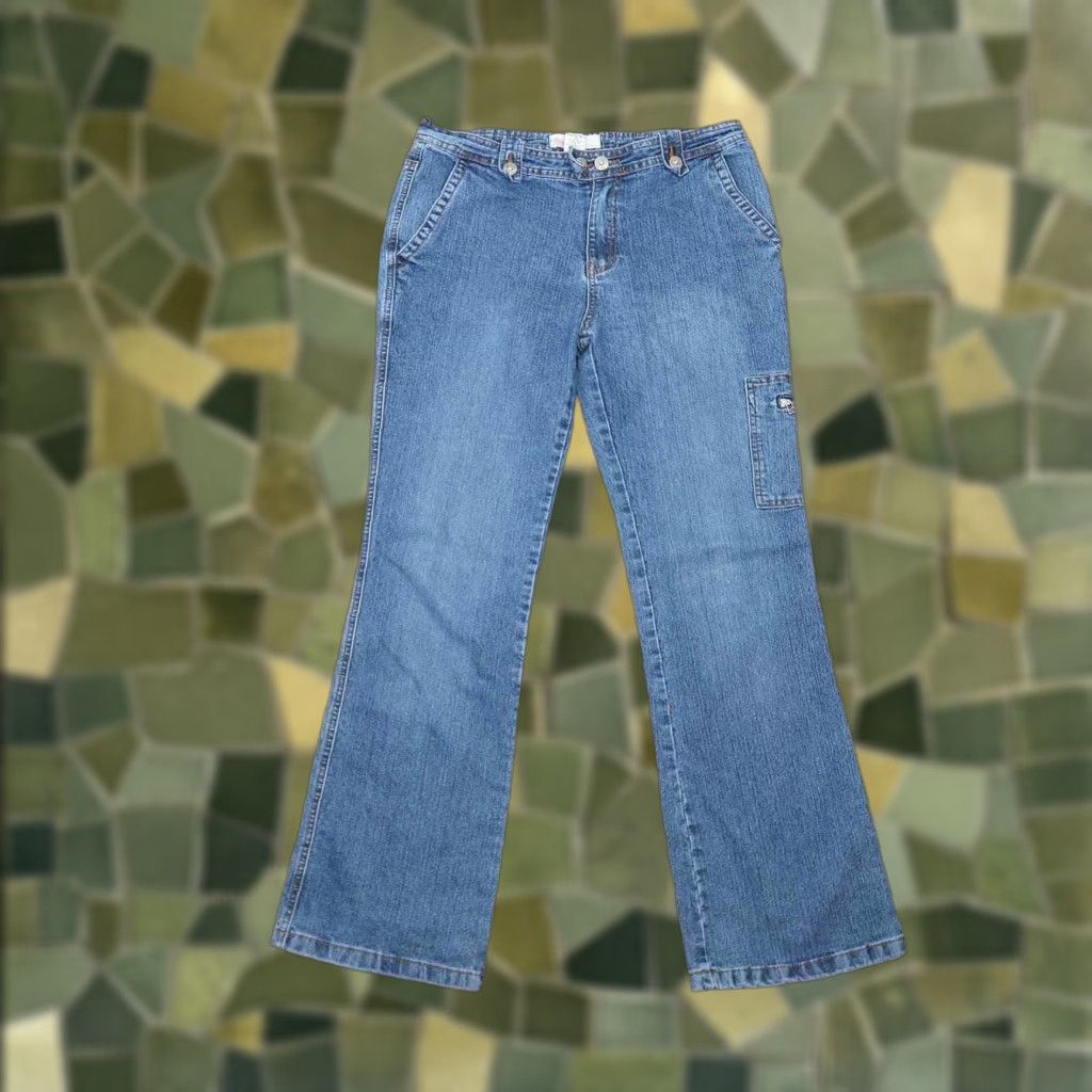 Denime VINTAGE Cosmopolitan Jeans Women Low Rise Bootcut Cargo Pocket Medium Wash 10 Denim Jeans Size 32" / US 10 / IT 46 - 1 Thumbnail