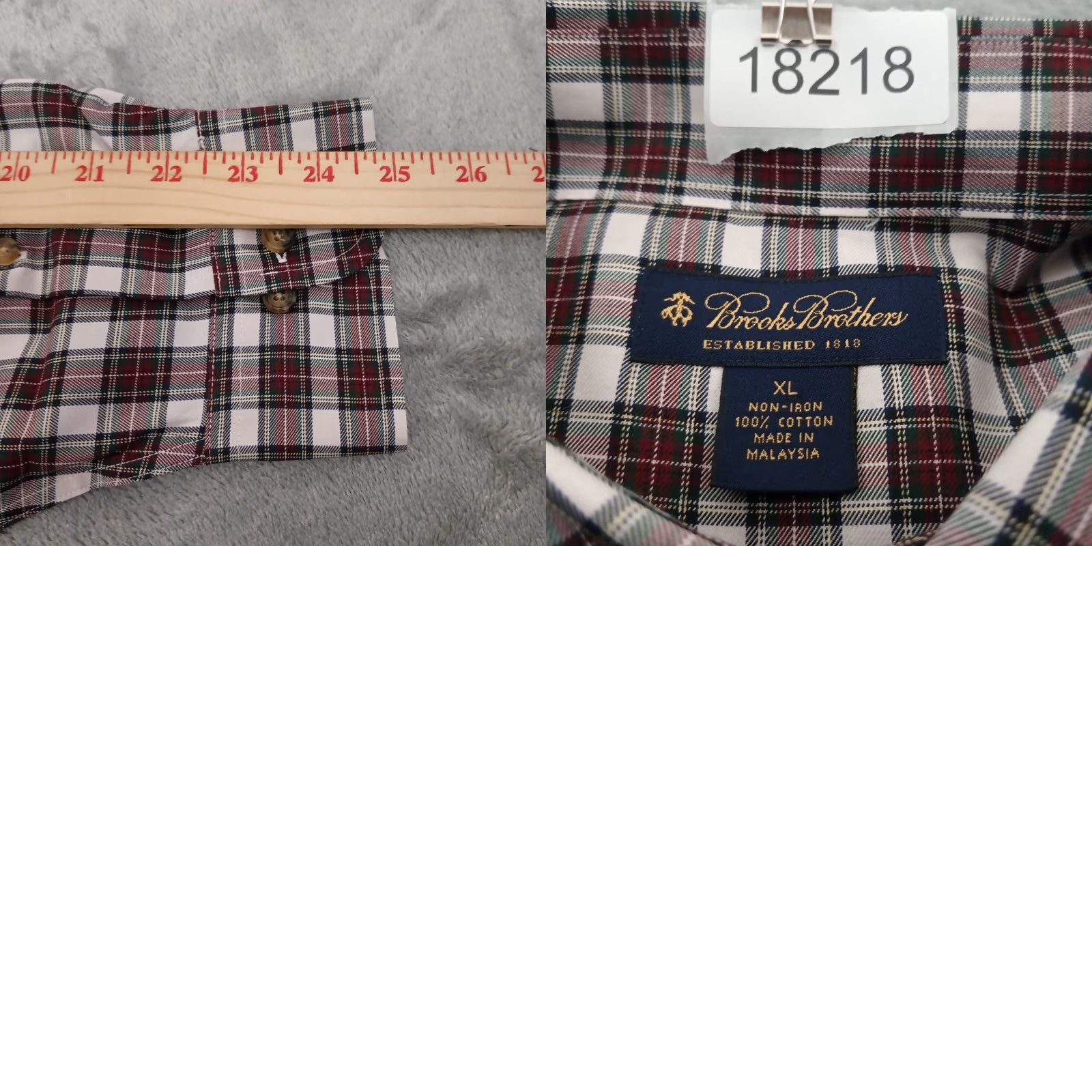 Brooks Brothers Brooks Brothers Shirt Mens XL Red Plaid Oversized Long Sleeve Button Down Cotton Size US XL / EU 56 / 4 - 8 Thumbnail