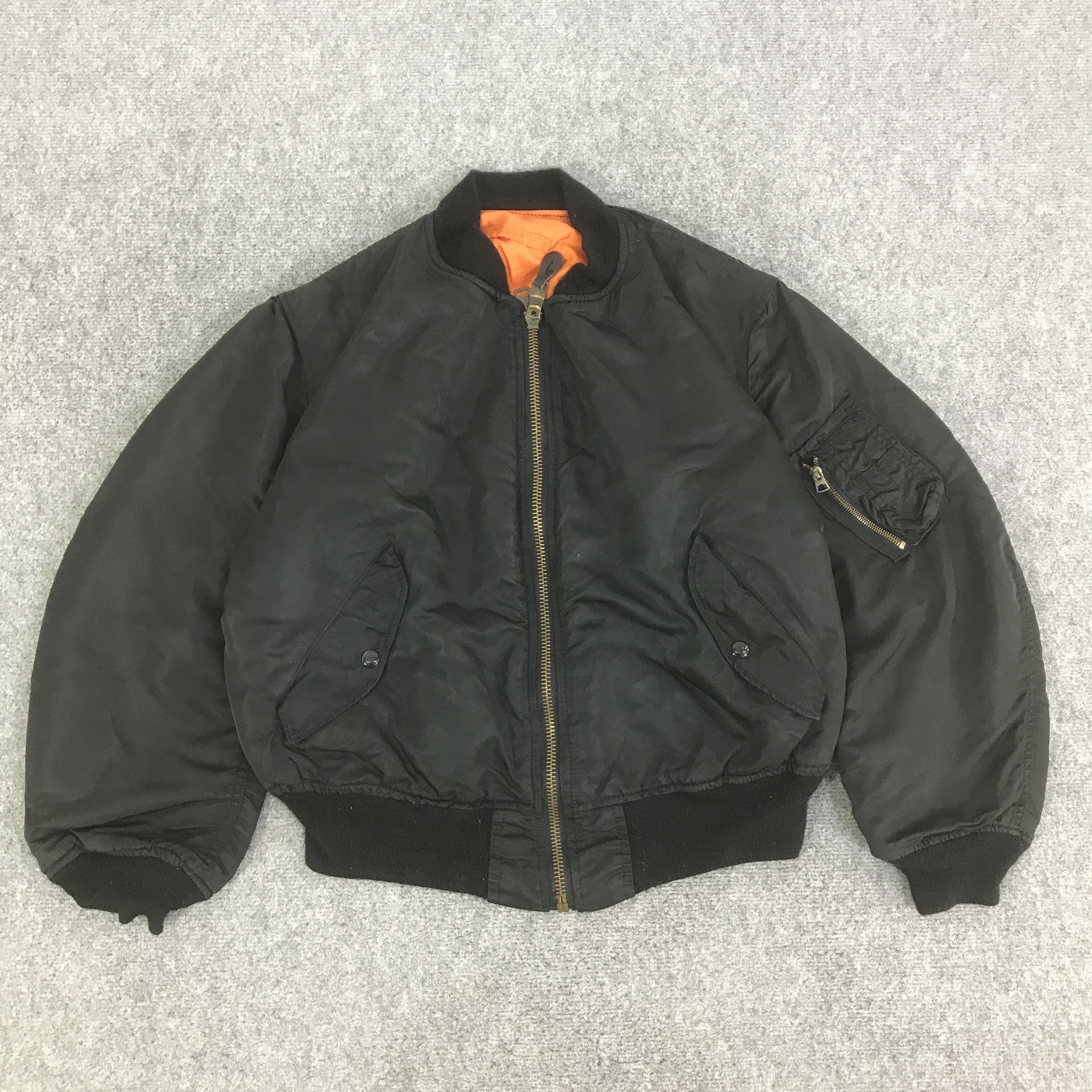 Alpha Industries VTG ALPHA INDUSTRIES BLACK BOMBERS JACKET K131B4 Size US L / EU 52-54 / 3 - 1 Thumbnail