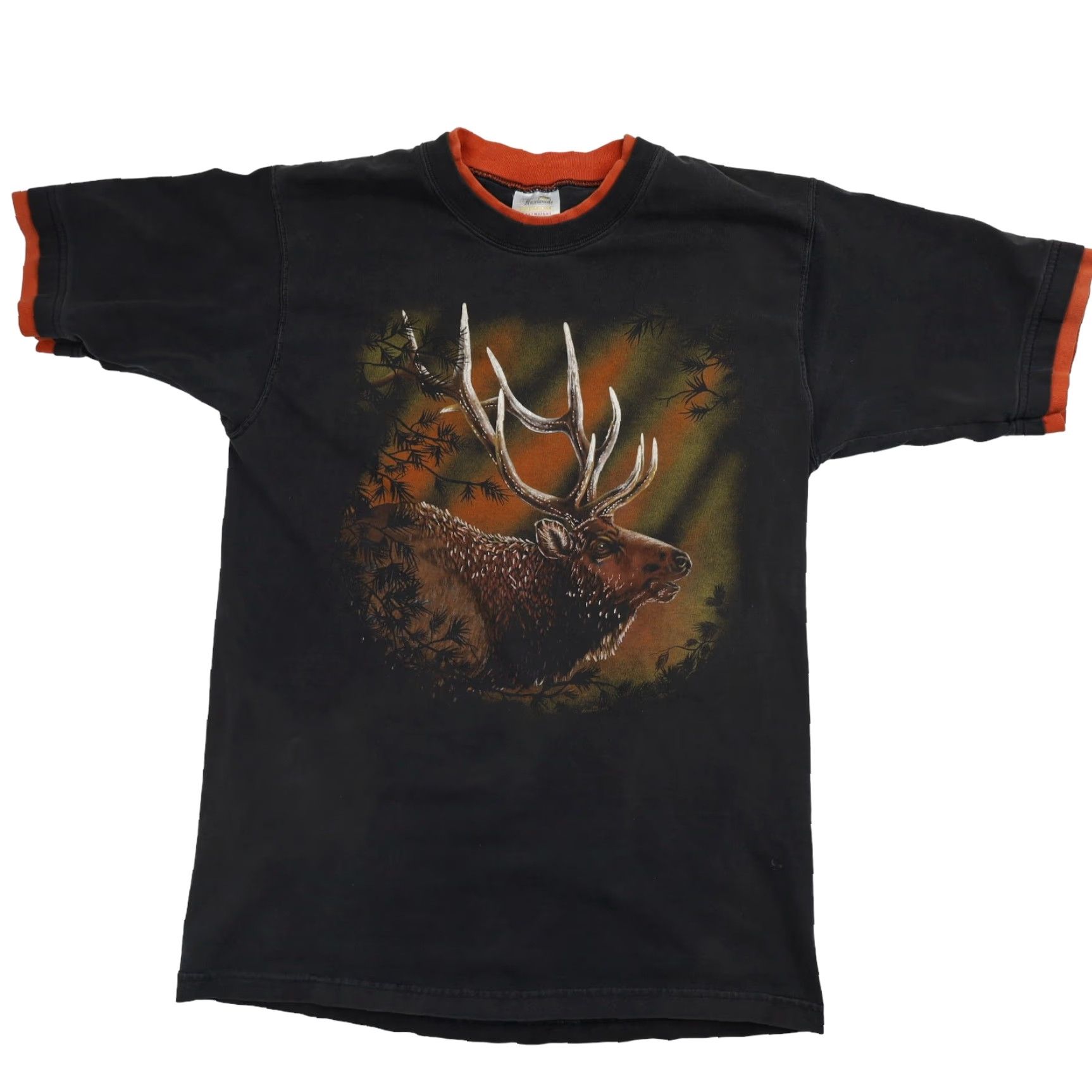 Vintage VINTAGE 90s Elk Graphic T Shirt Mens Large Black 90s Elk Graphic T Shirt Mens Large Black Size US L / EU 52-54 / 3 - 2 Thumbnail