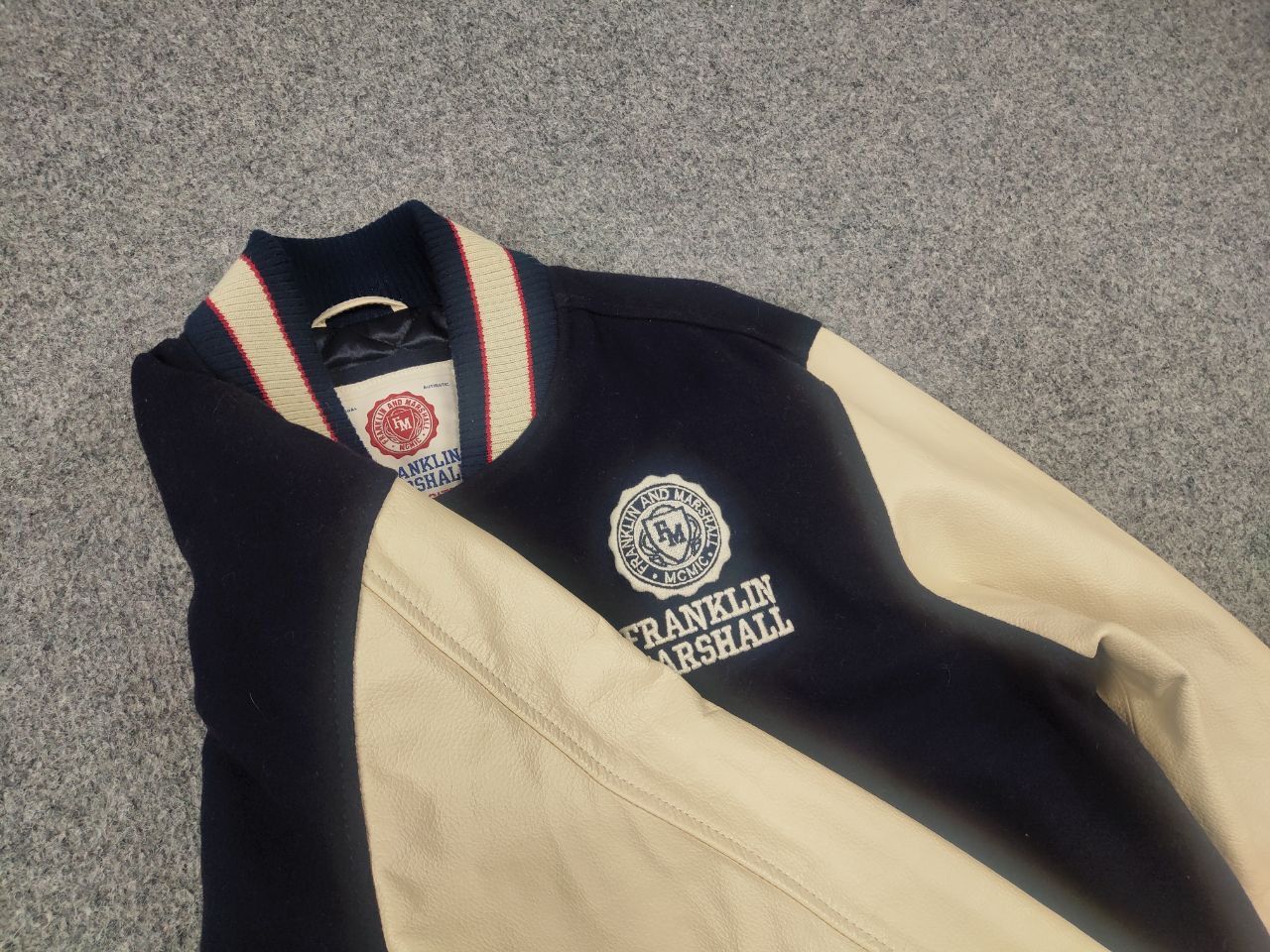 Franklin & Marshall Vintage Franklin & Marshall Varsity Wool Bomber Jacket Size US L / EU 52-54 / 3 - 8 Thumbnail