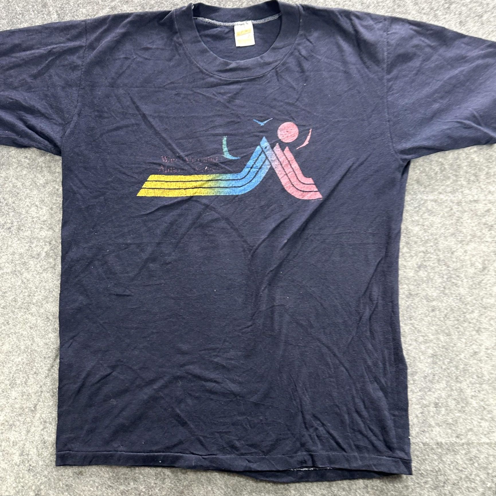 Vintage VINTAGE West Virginia Almost Heaven Shirt Mens L Blue 80s Sportswear USA Tee Size US L / EU 52-54 / 3 - 2 Thumbnail