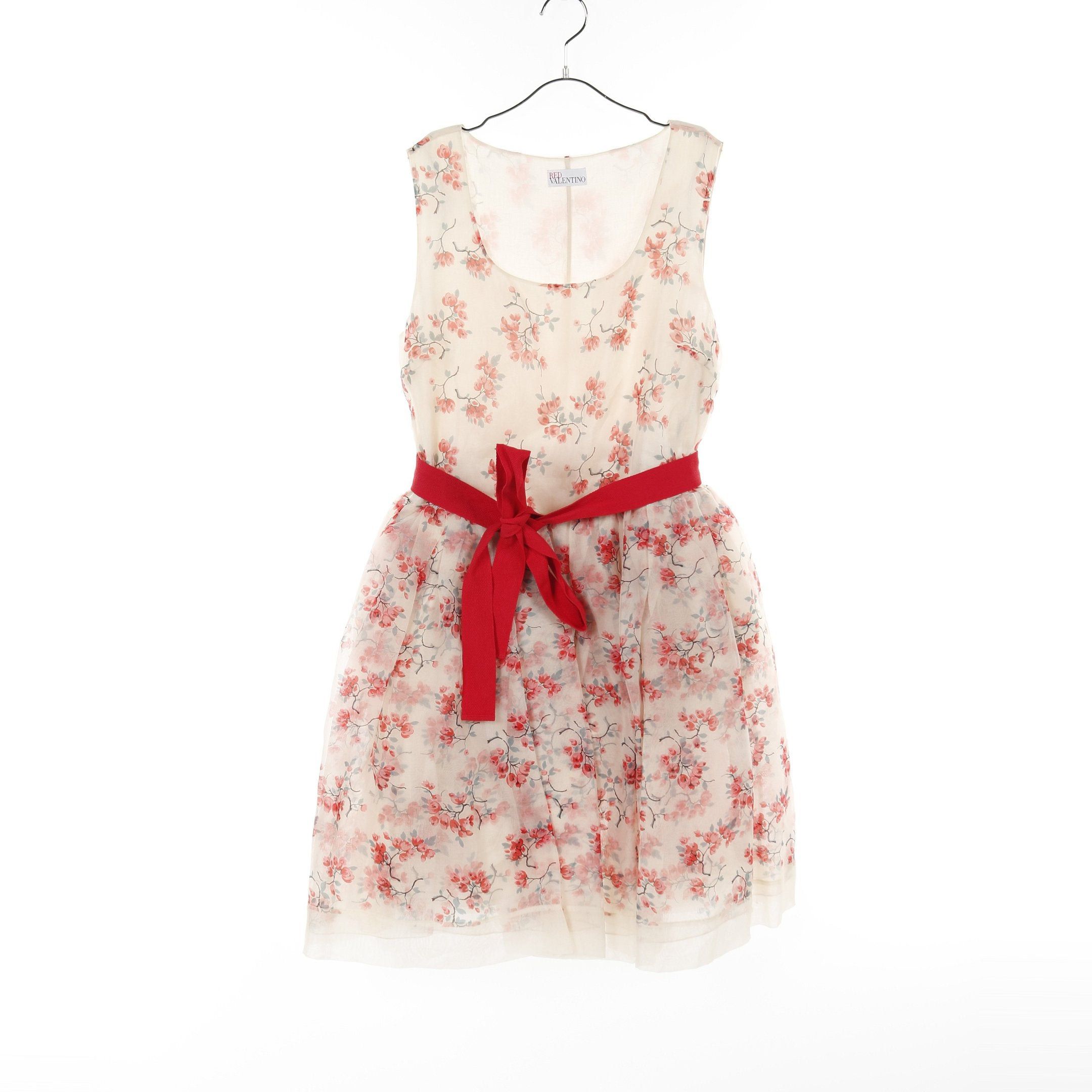 Valentino Valentino One Piece No Sleeve Floral Pattern Silk Ivory Pink Size ONE SIZE - 1 Thumbnail