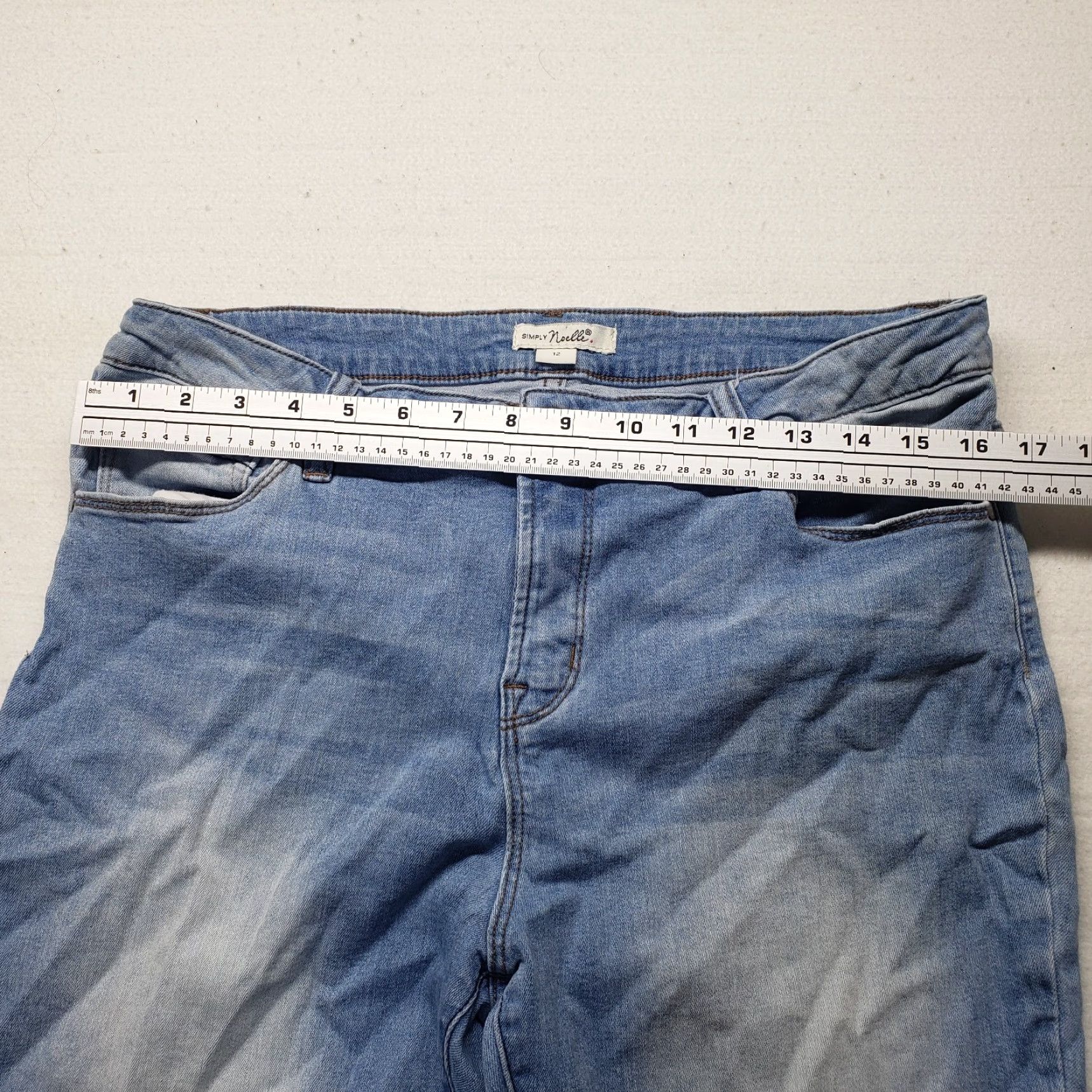 Denime Simply Noelle Jeans Skinny Pants Adult Women's Size 12 Blue Denim Stretch Regular Size 34" / US 12 / IT 48 - 4 Thumbnail