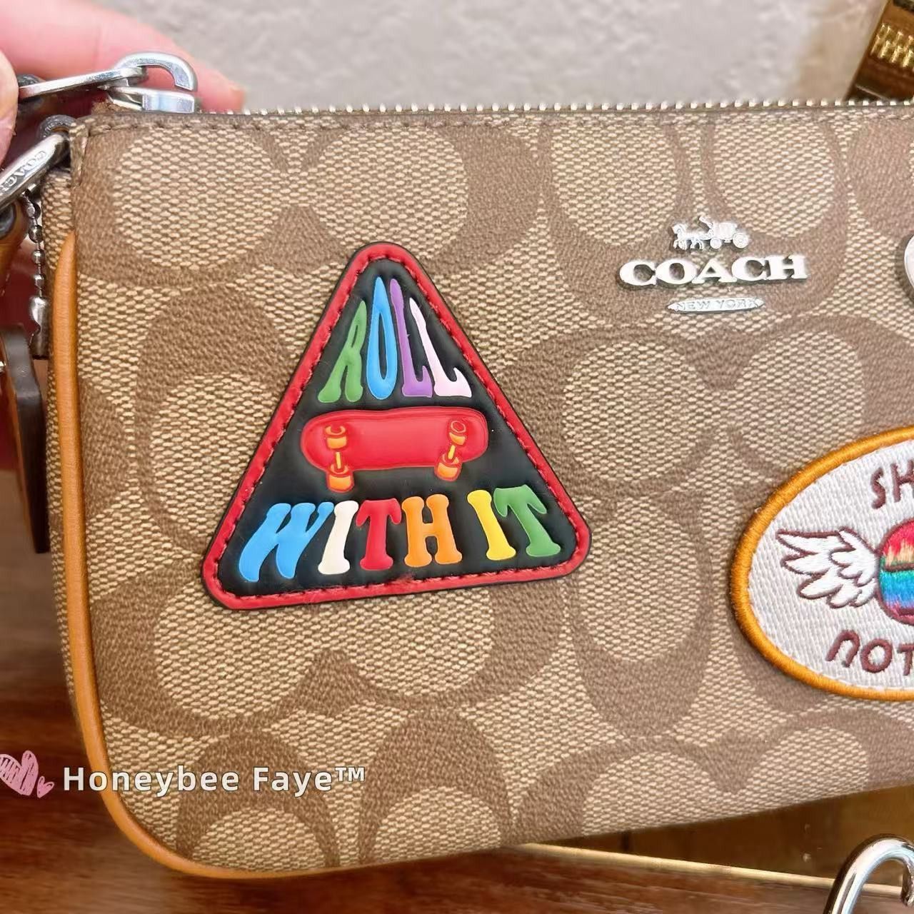 Coach Nolita 19 In Signature Canvas With Patches CK383 Size ONE SIZE - 8 Thumbnail