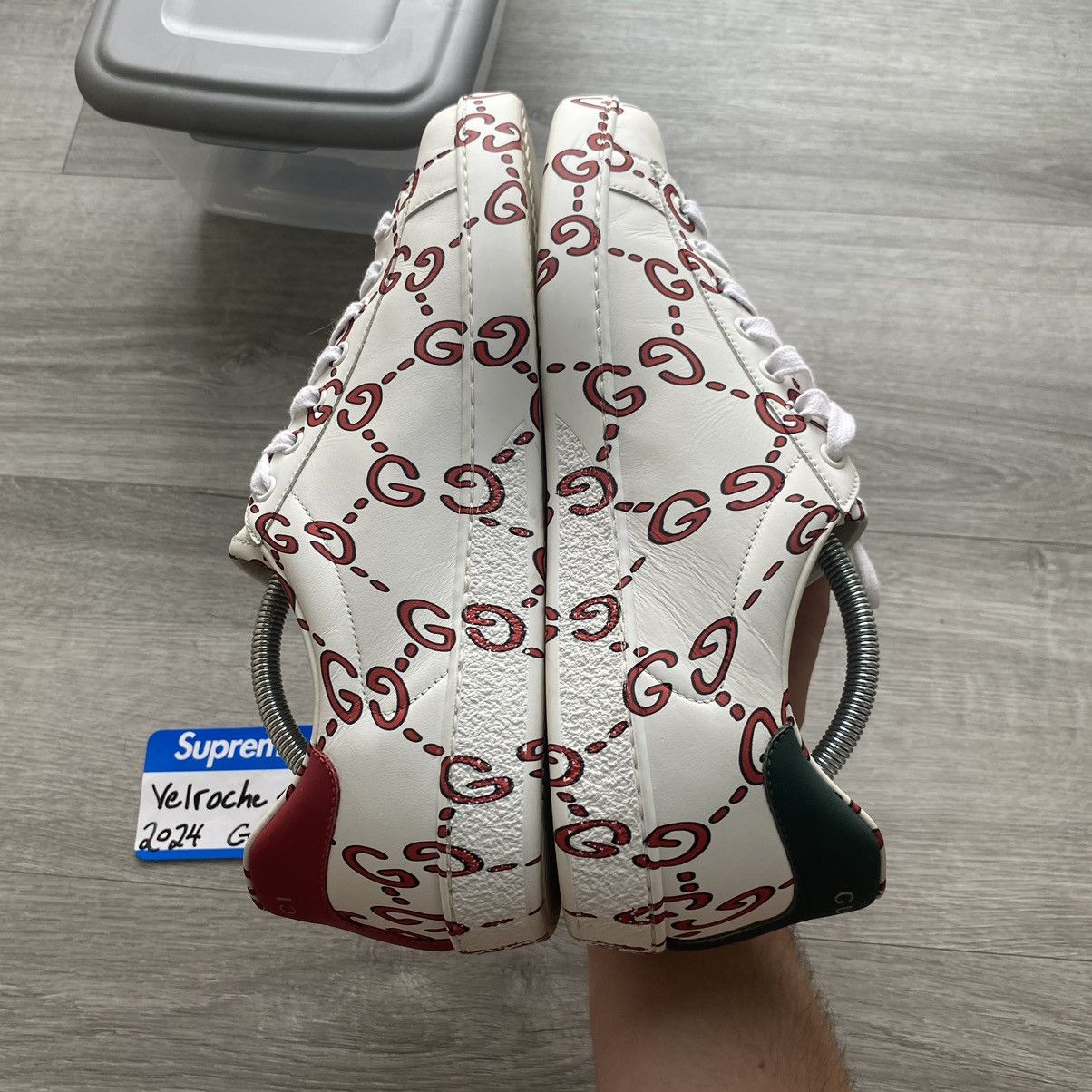 Gucci Gucci Ace All Over Print Low Top Size US 10 / EU 43 - 6 Thumbnail
