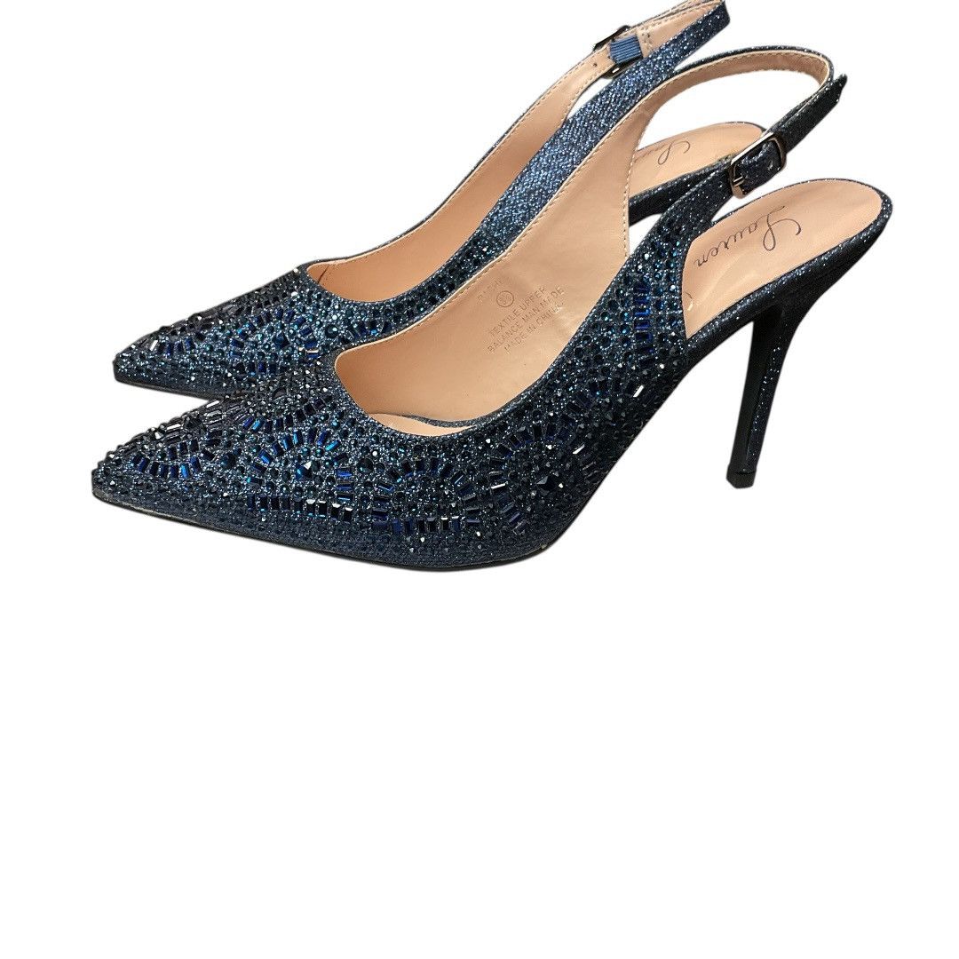 Other Lauren Lorraine Rhinestone Slingback Heels Navy Sz 8.5 NWB Size US 8.5 / IT 38.5 - 7 Thumbnail