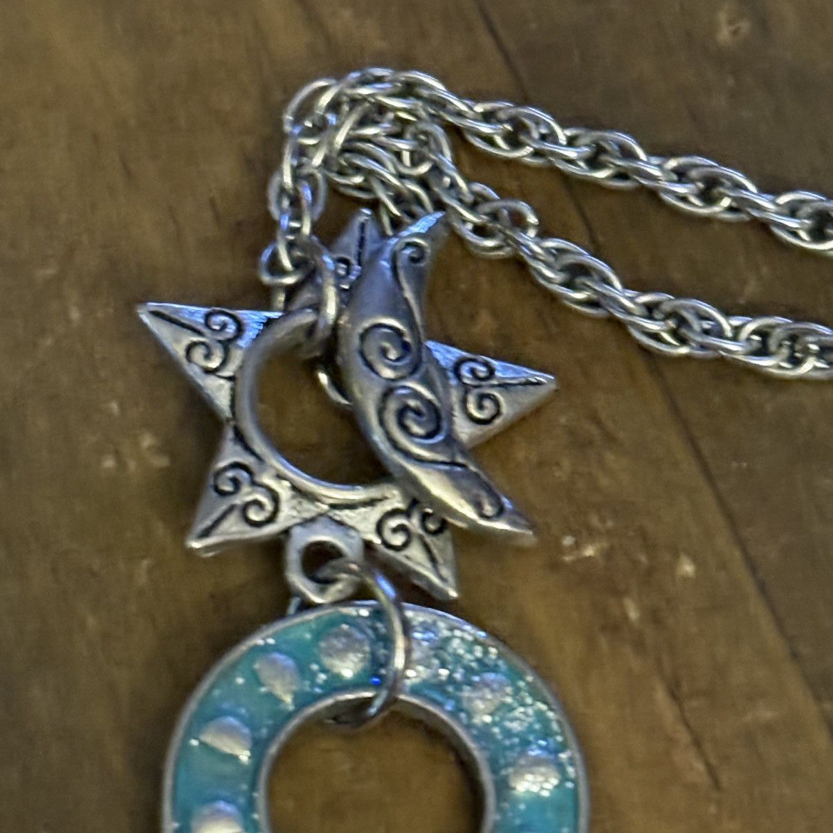 Other Silver tone celestial tassel pendant necklace Size ONE SIZE - 4 Thumbnail