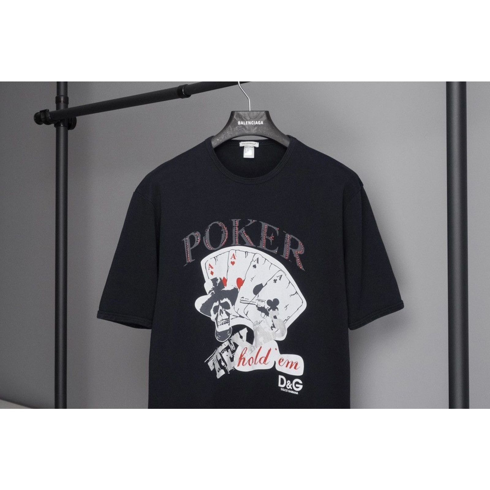 Dolce & Gabbana Dolce gabbana poker logo black tee shirt Size US M / EU 48-50 / 2 - 2 Thumbnail