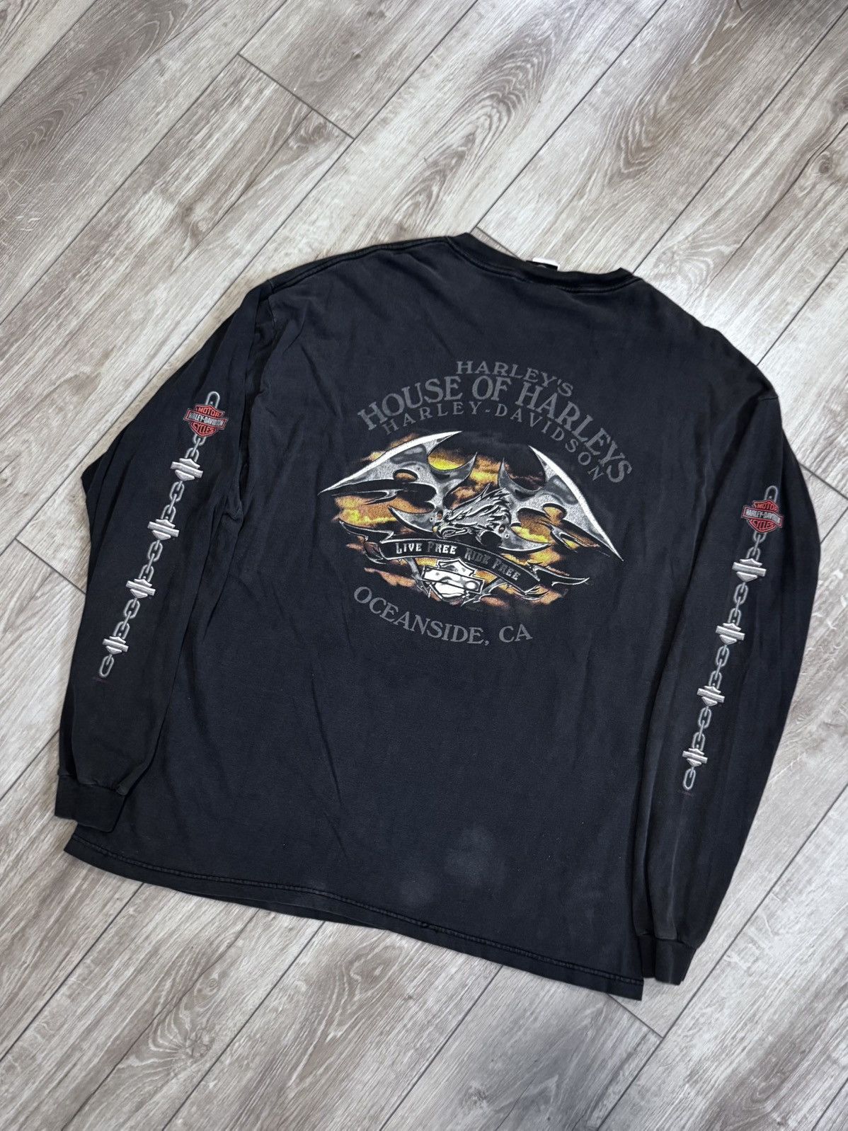 Harley Davidson Vintage Harley Biker long sleeve Size US XXL / EU 58 / 5 - 5 Thumbnail