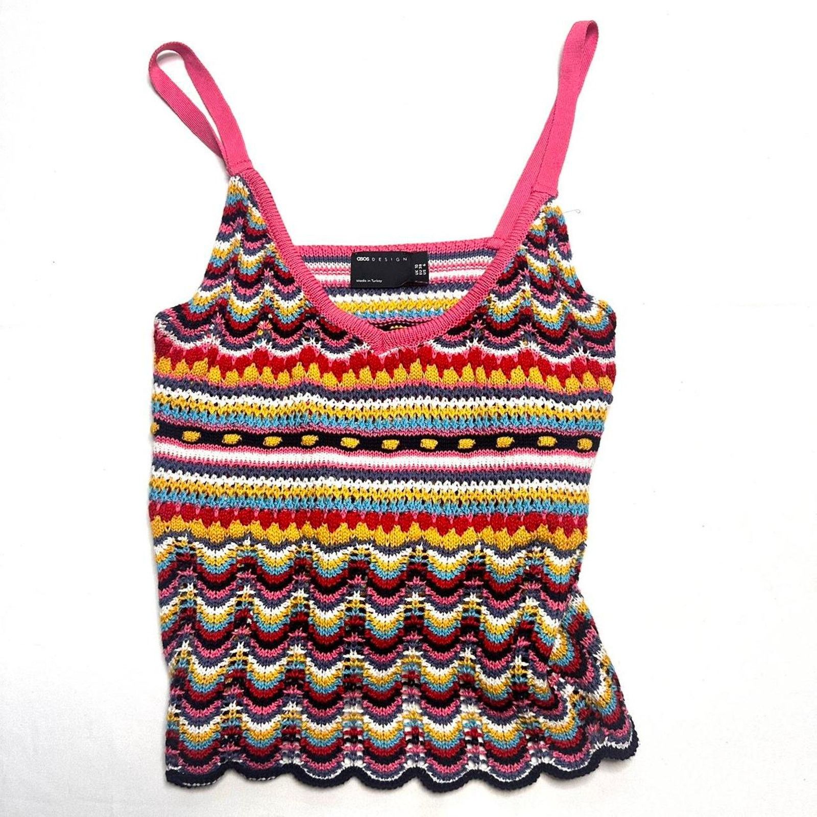 Asos Asos Crochet Knitted Cami Size Medium Perfect For Summer Size M / US 6-8 / IT 42-44 - 1 Thumbnail