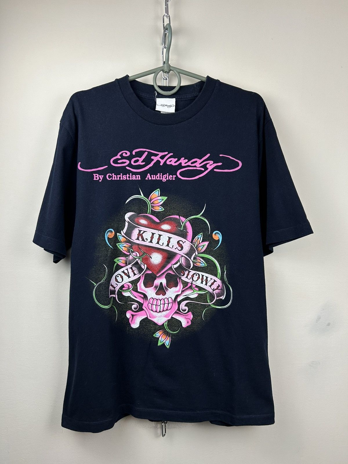 Ed Hardy Vintage Ed Hardy Kills Love Slowly T shirt Size US XL / EU 56 / 4 - 1 Thumbnail