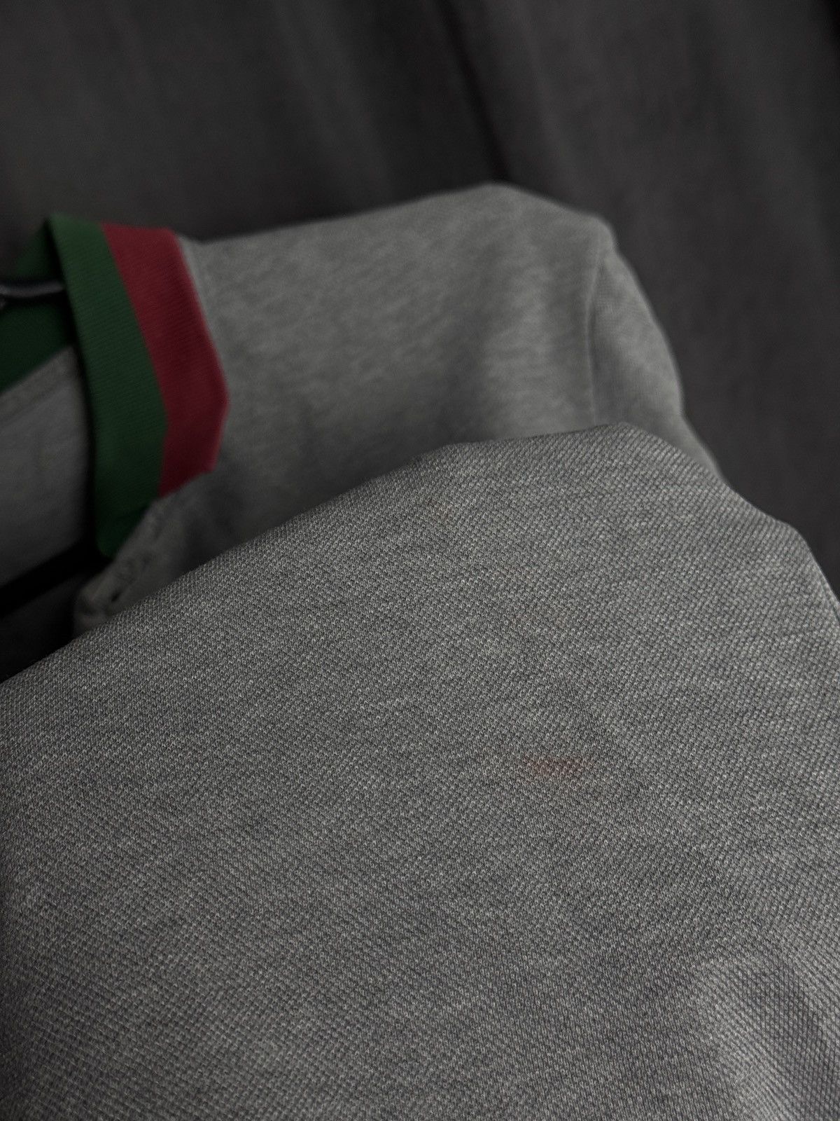 Gucci Polo Shirt with Signature Green and Red Web Collar