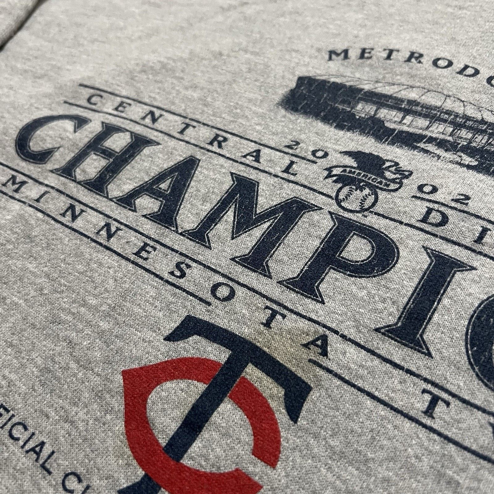 Lee VTG Minnesota Twins Division Champions Grey MLB Sweatshirt Size US XXL / EU 58 / 5 - 4 Thumbnail