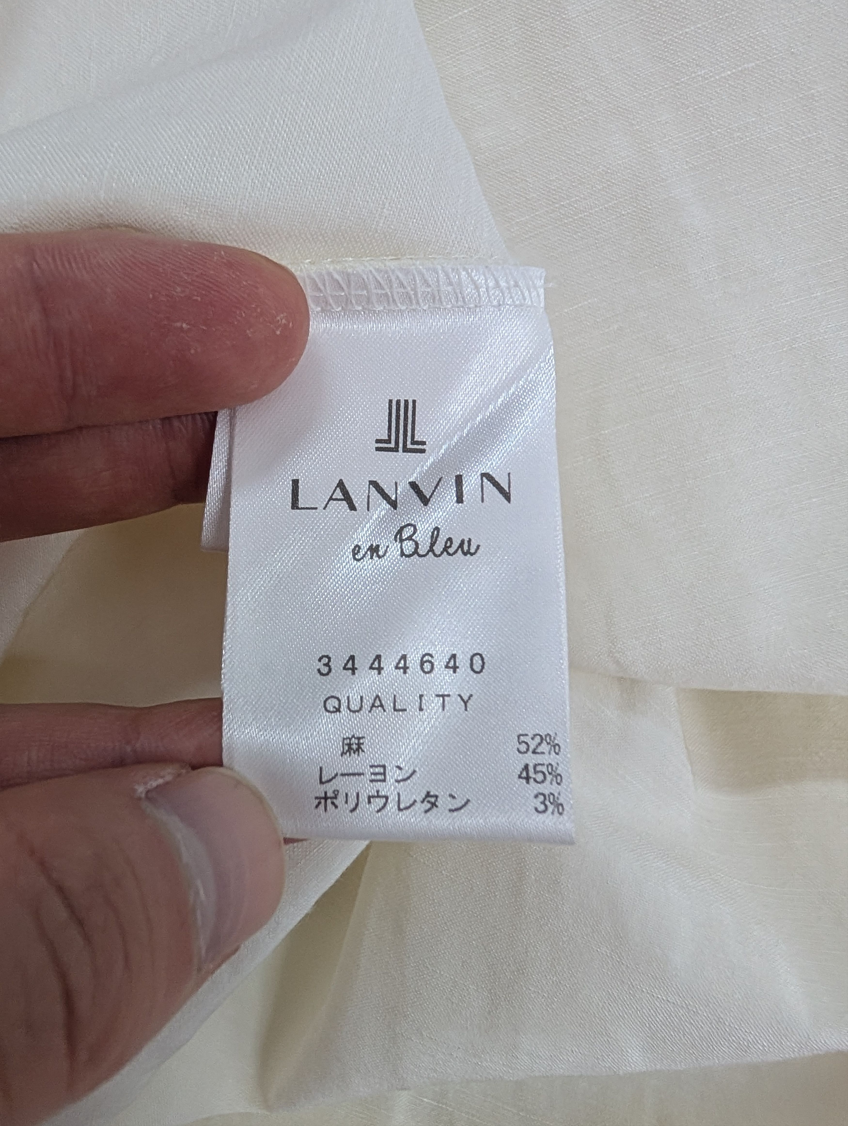 Lanvin Lanvin En Bleu White Top With Ruffle Shoulders Size S / US 4 / IT 40 - 4 Thumbnail