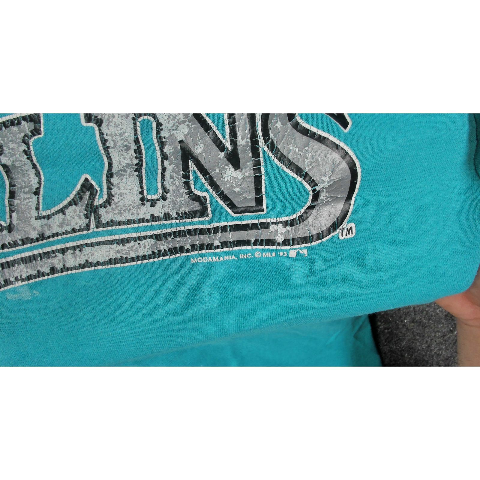Vintage Modamania| 1993 Florida Marlins Single Stitch Thrashed Tee Size US M / EU 48-50 / 2 - 12 Thumbnail