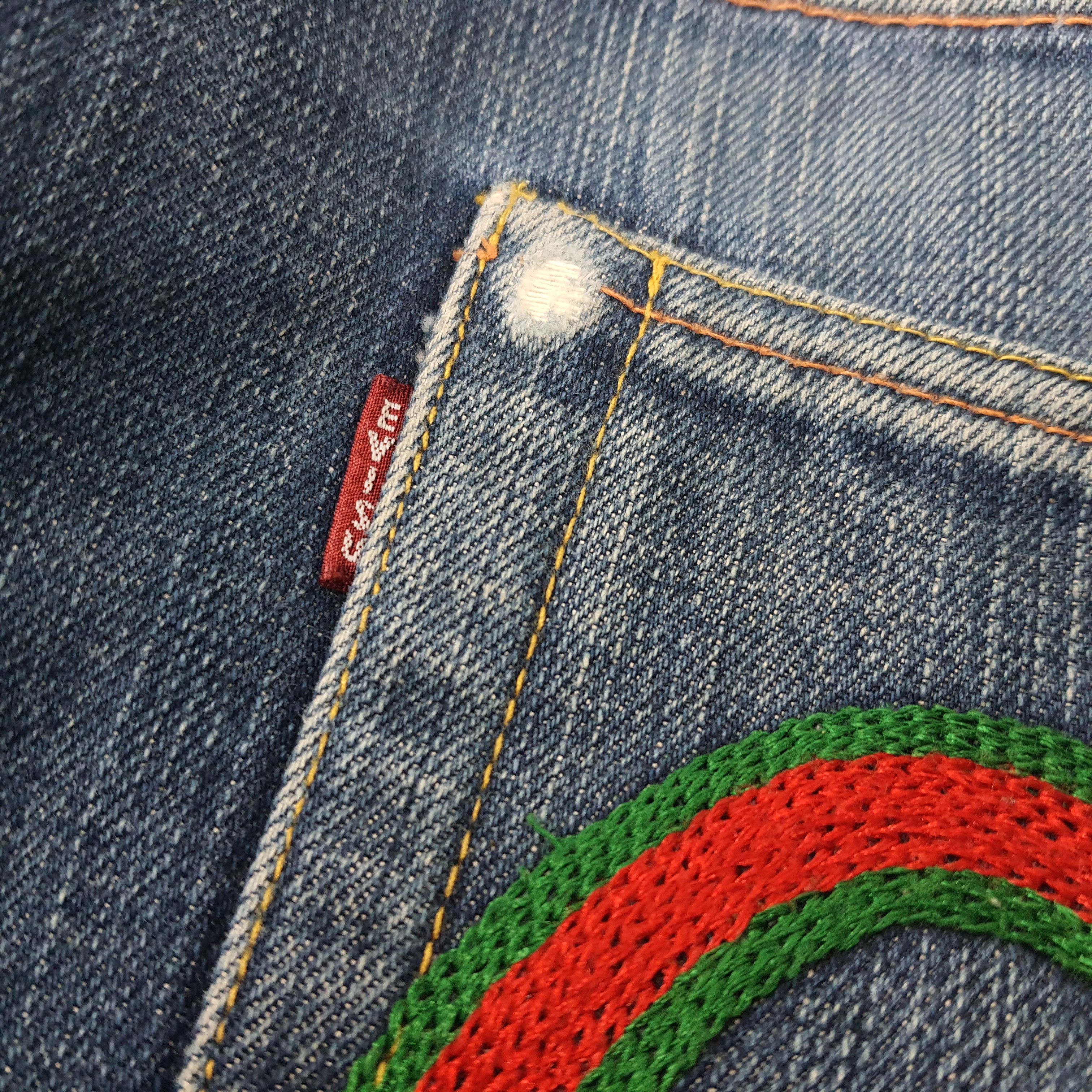 Evisu Vintage Evisu Japan Embroidery Custom Daicock Jeans C258N4 Size US 33 - 3 Thumbnail