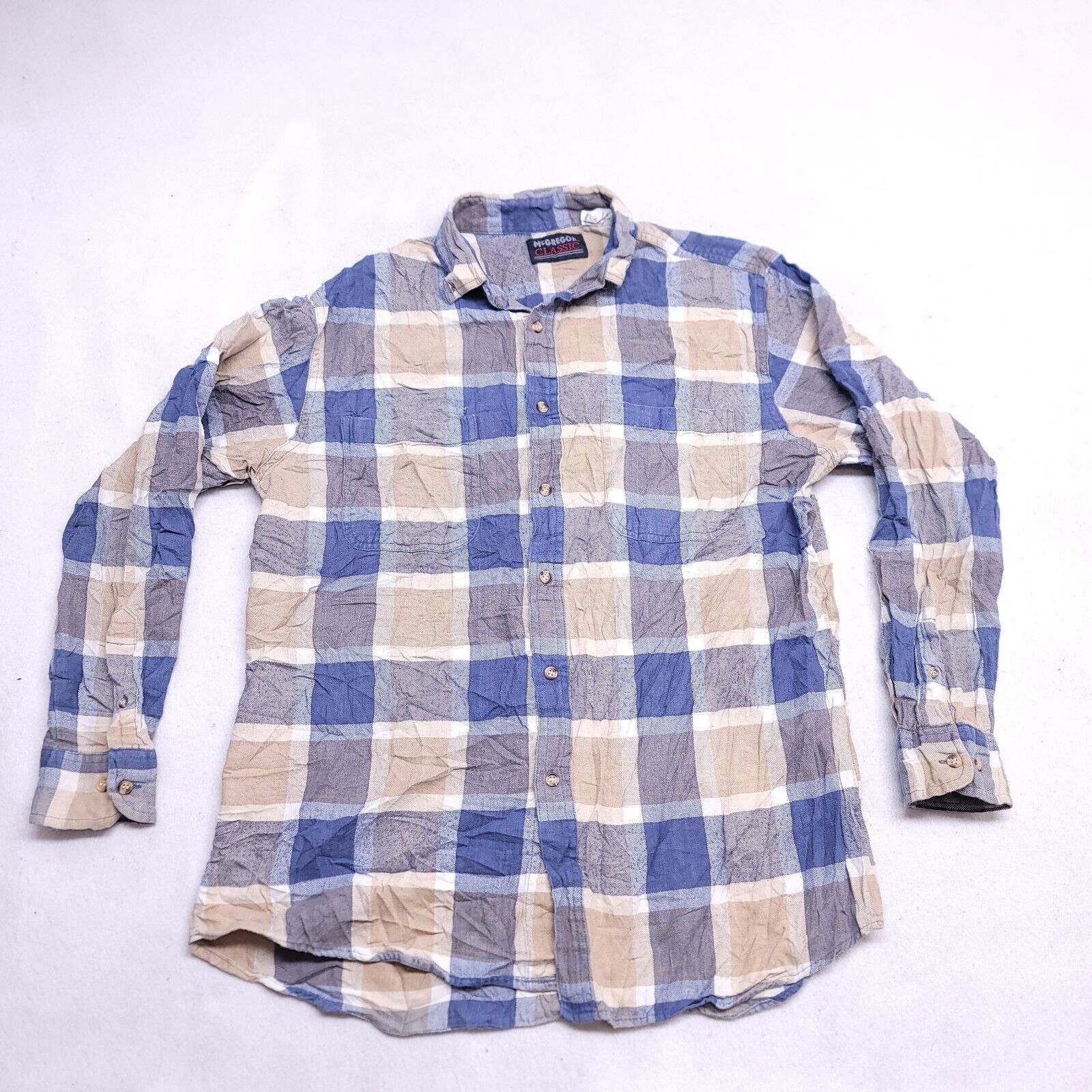 McGregor McGregor Classic Buffalo Check Flannel Shirt Men Size L Blue Size US L / EU 52-54 / 3 - 2 Thumbnail