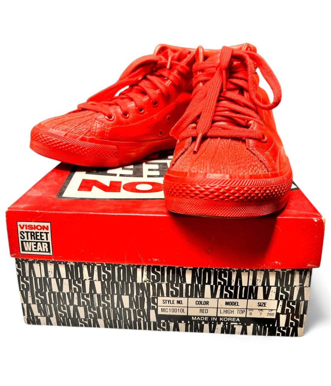 Vision Streetwear Vintage NOS VISION STREET WEAR Hi Top Leather Sneakers Shoes Size US 8 / EU 41 - 10 Thumbnail