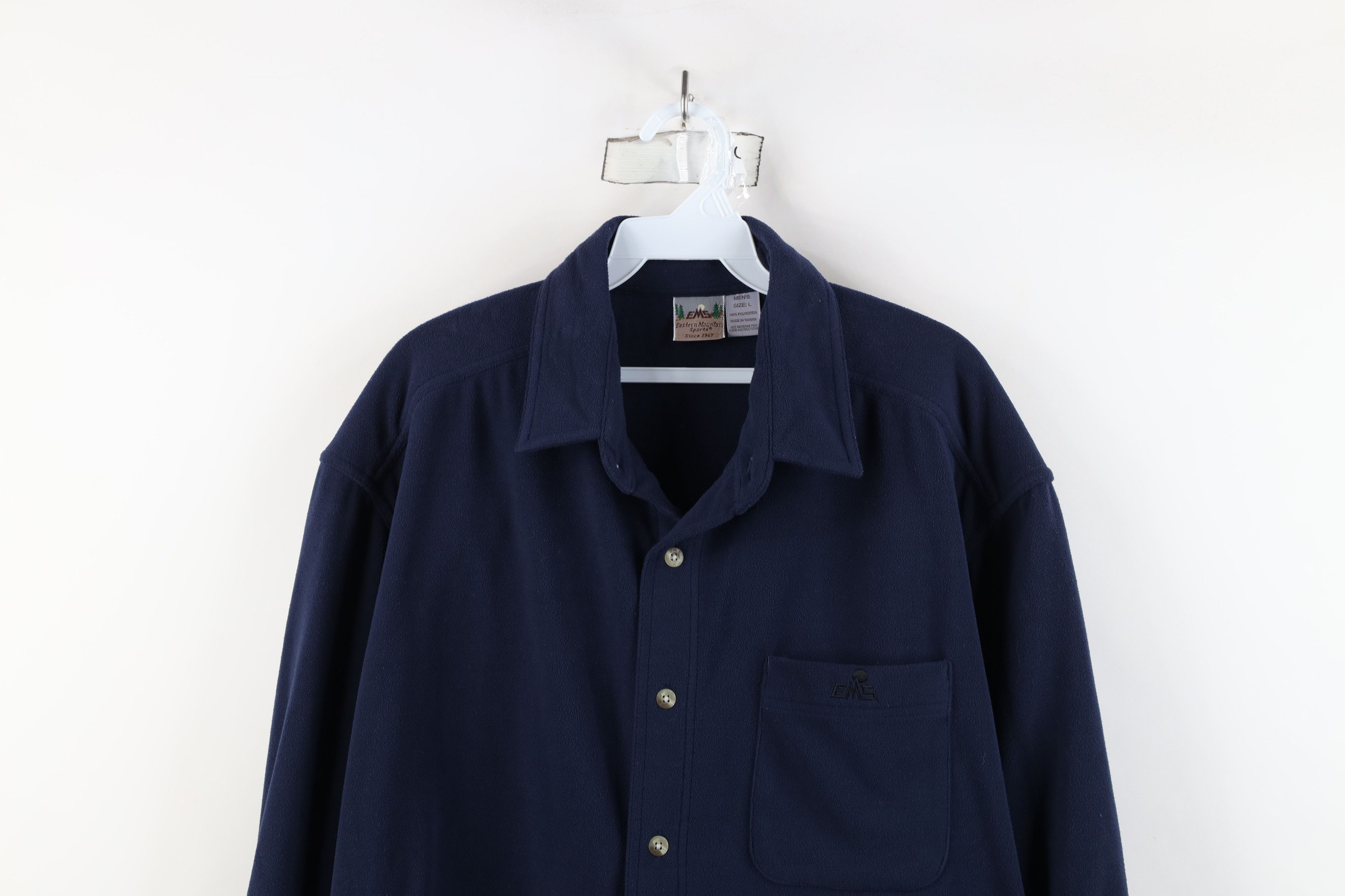 Vintage Vintage 90s Streetwear Baggy Fleece Collared Button Shirt Size US L / EU 52-54 / 3 - 2 Thumbnail