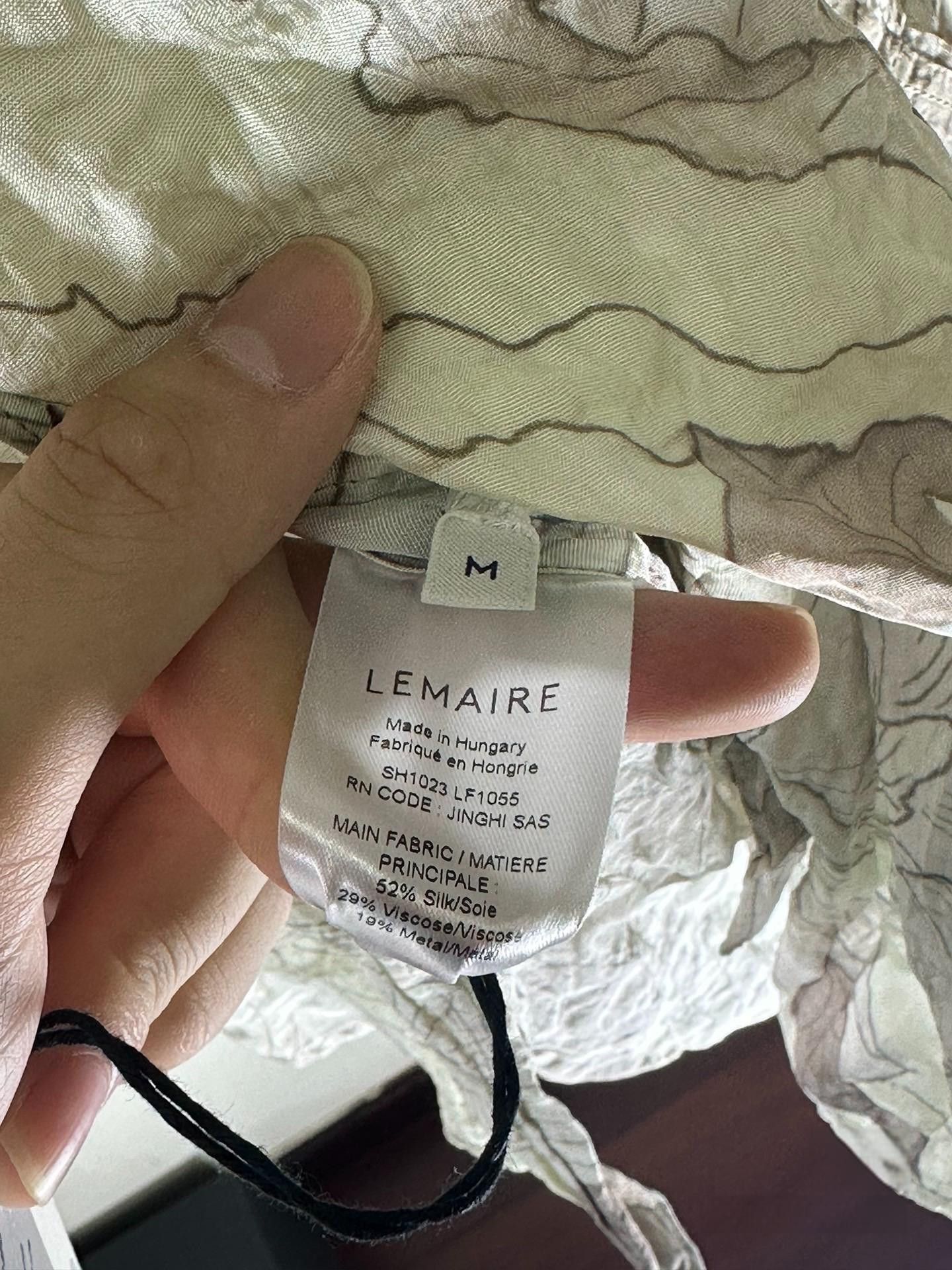 Lemaire Lemaire 23ss dried silk pleated short-sleeved shirt Size US M / EU 48-50 / 2 - 3 Thumbnail