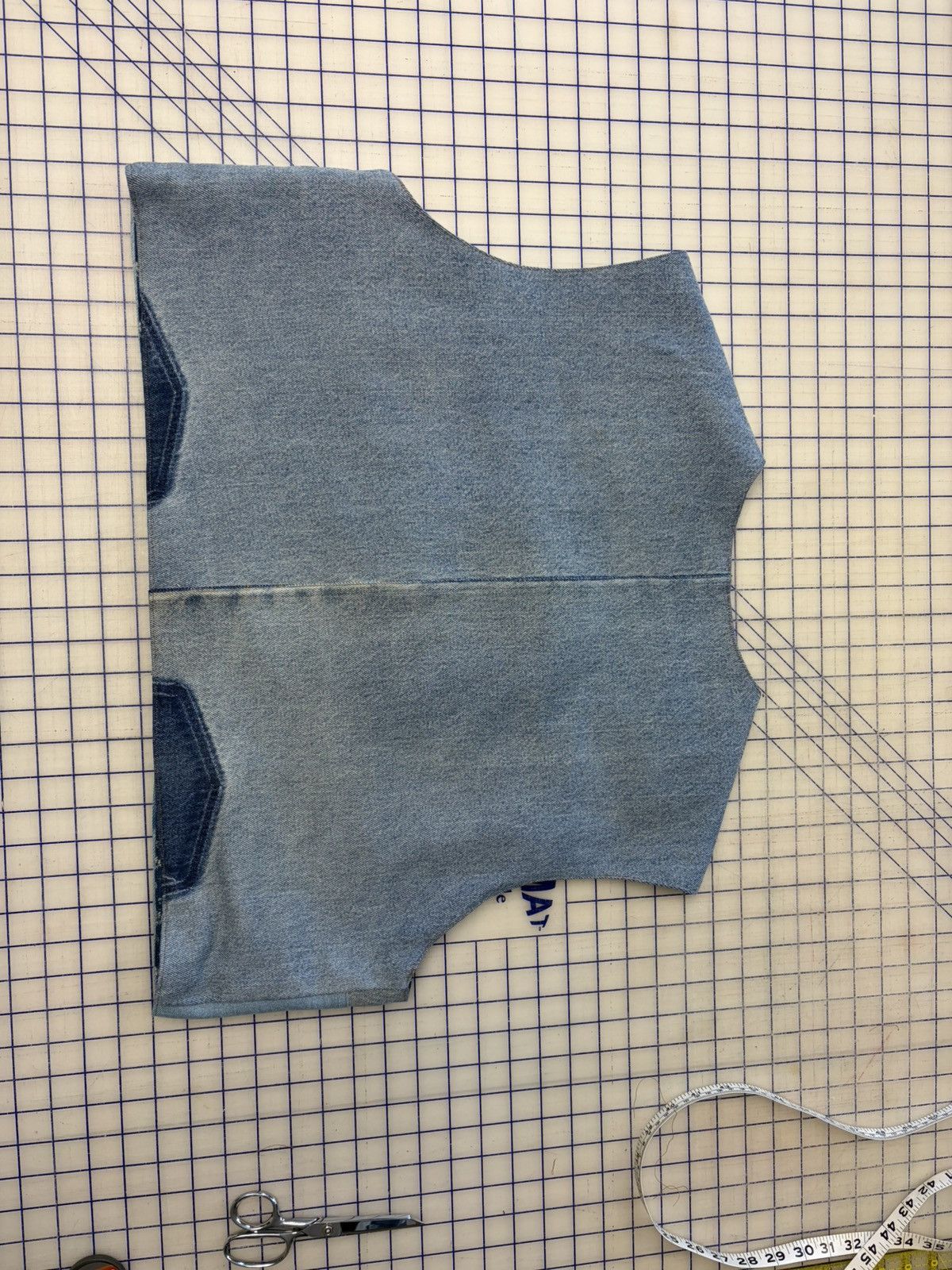 Other Noisette Flannel-Lined Denim Utility Vest Size US XL / EU 56 / 4 - 7 Thumbnail