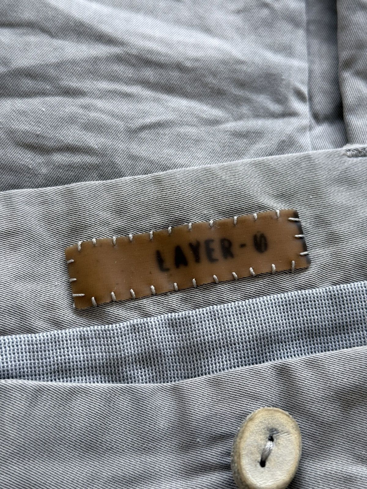 Layer-0 Gray Cotton Pants