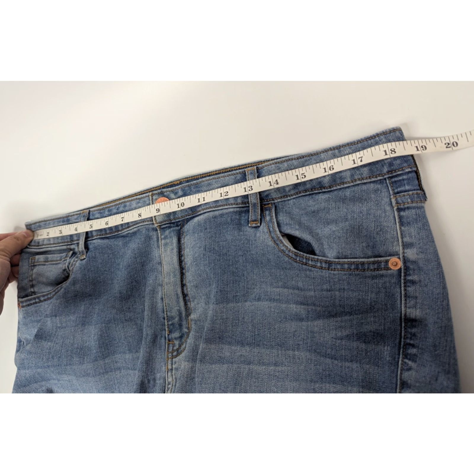 Old Navy Old Navy Rockstar Denim Jeans - High Rise Slim Fit 18 Plus Size Women’s Blue Cotton Stretch Denim Jeans Size 40" / US 18 - 7 Thumbnail