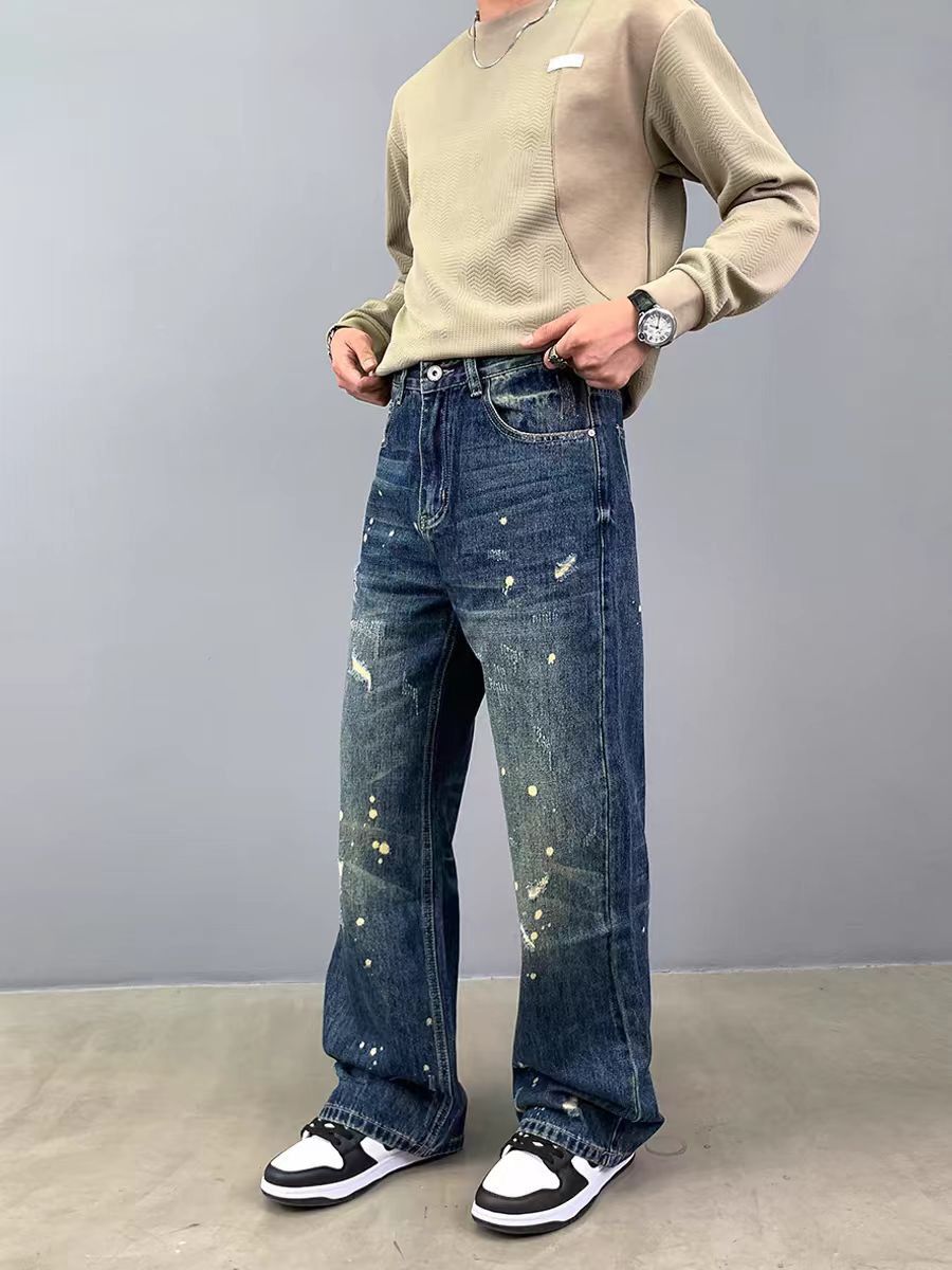 Japanese Brand × Vintage Blue Washed Old Design Loose Casual Vintage Jeans Size US 36 / EU 52 - 4 Thumbnail