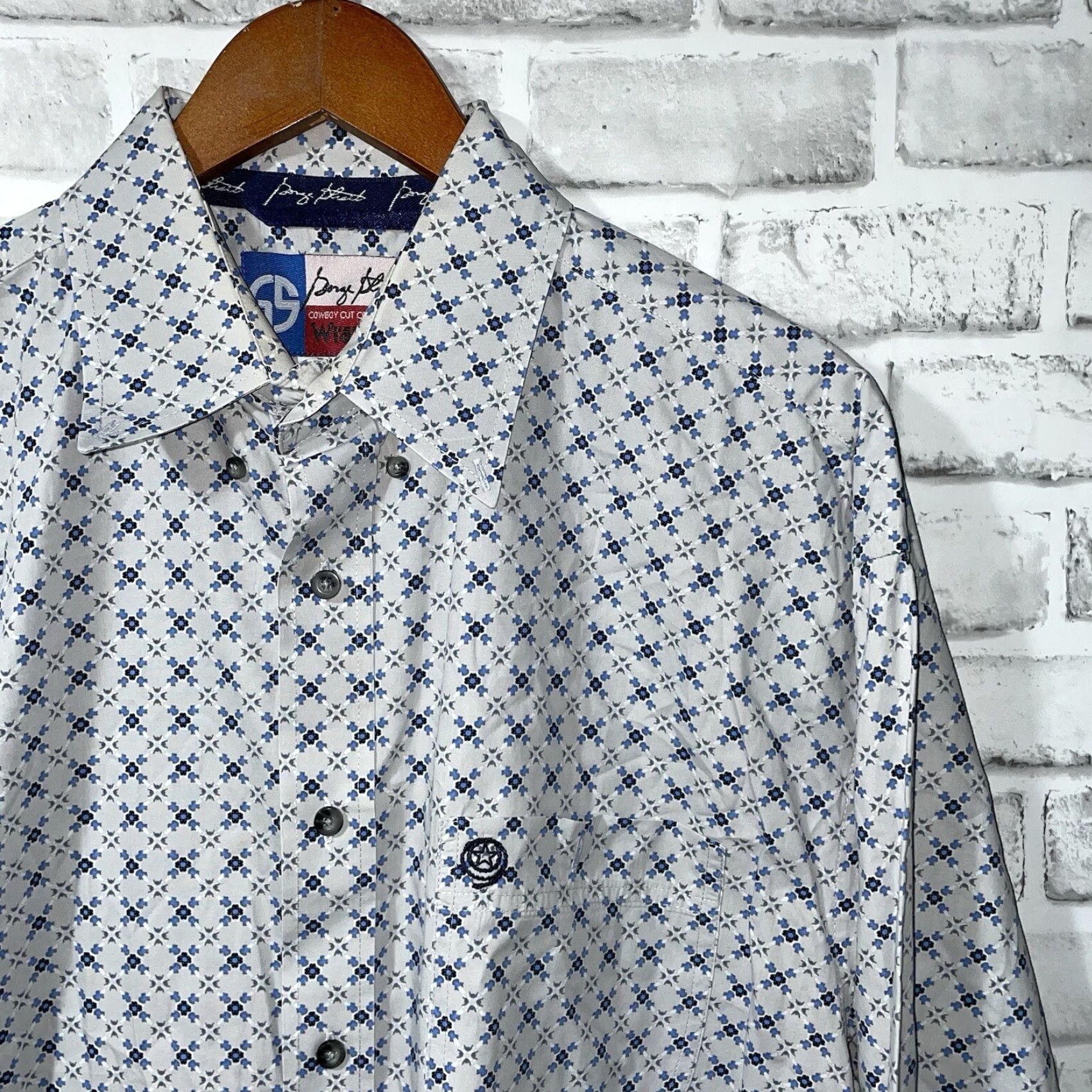 Wrangler George Strait Wrangler Cotton Long Sleeve Button-Down Western Shirt Mens XL Multicolor Size US XL / EU 56 / 4 - 2 Thumbnail