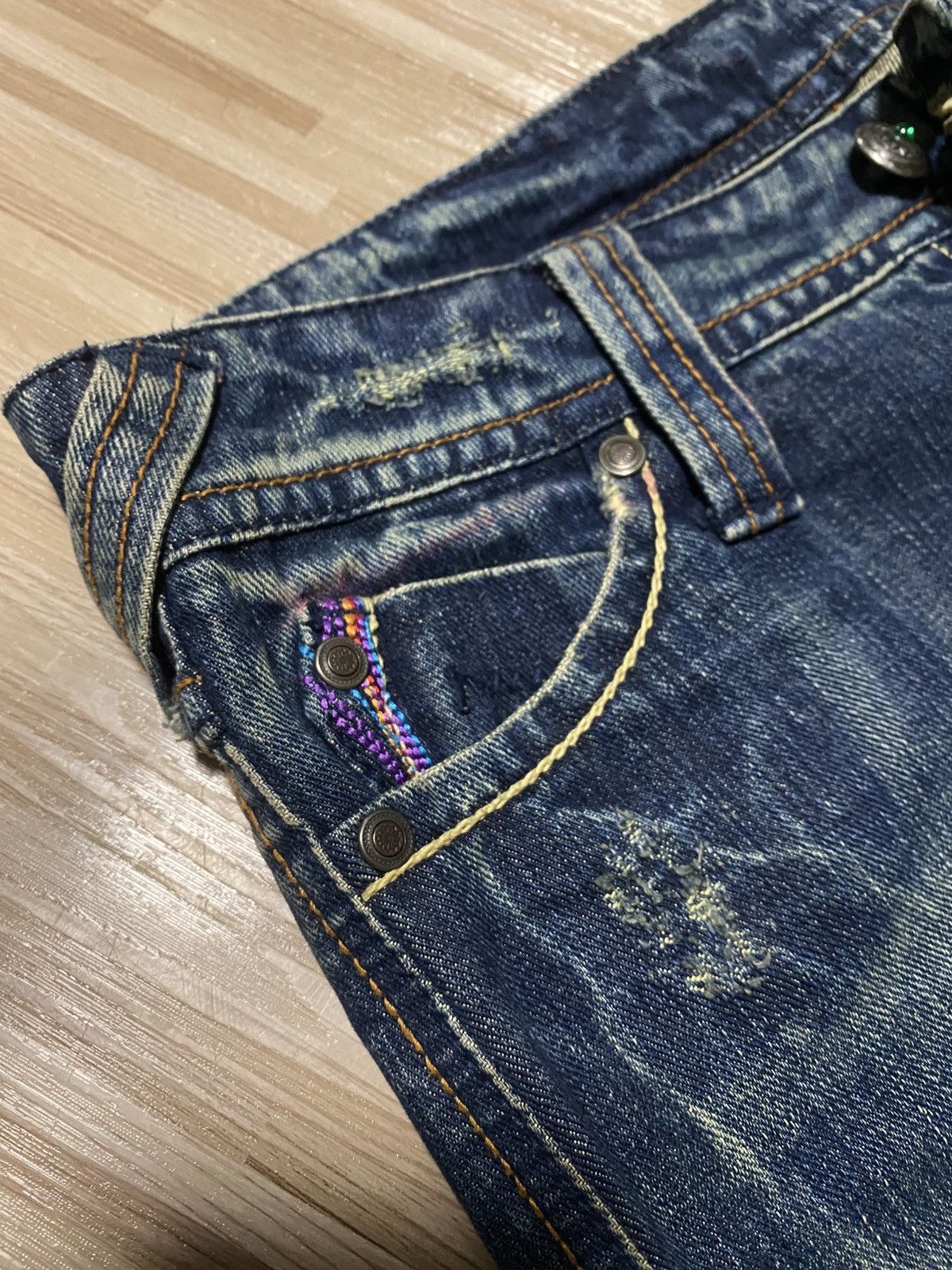 Japanese Brand × Vintage 💥FLARE 90s BOOTCUT DISTRESS💥 Size US 31 - 8 Thumbnail