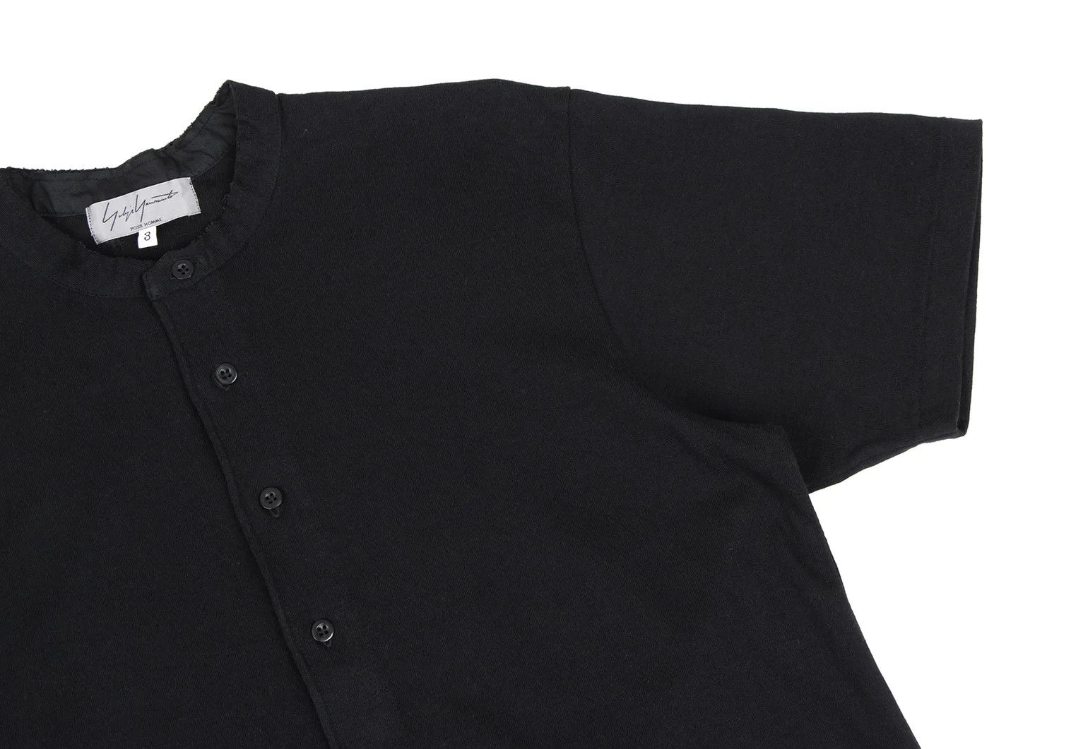 Yohji Yamamoto Yohji Yamamoto Cotton Cut Hem Henley Neck T-Shirt Size US L / EU 52-54 / 3 - 6 Thumbnail