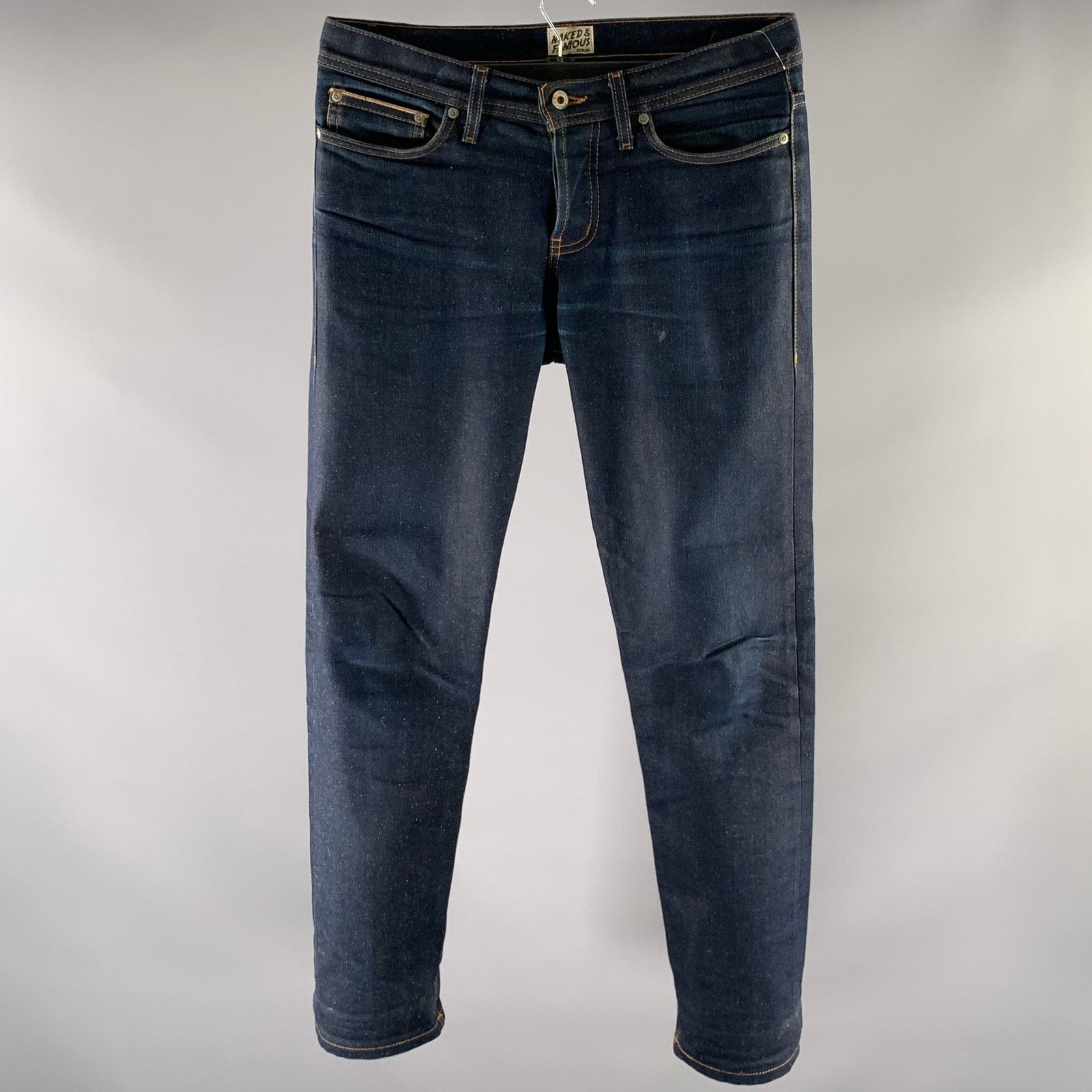 Naked & Famous NAKED AND FAMOUS Size 32 Navy Indigo Cotton Jeans Size US 32 / EU 48 - 1 Thumbnail
