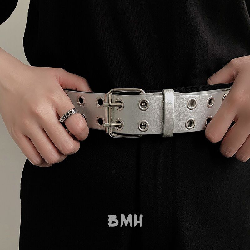 Designer New Trend Vintage Belt Riveted Belts Menswear Accessories Size ONE SIZE - 4 Thumbnail