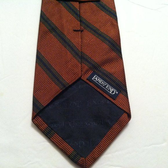 Lands' End LANDS' END MEN'S NEW 100%SILK TIE WIDTH: 3 3/4" Size ONE SIZE - 3 Thumbnail