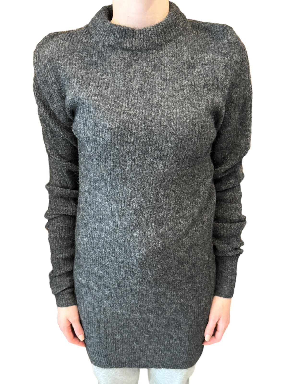 image of Acne Studios Ladies Gray Visa Mohair Dress Sweater Small in Grey, Women's