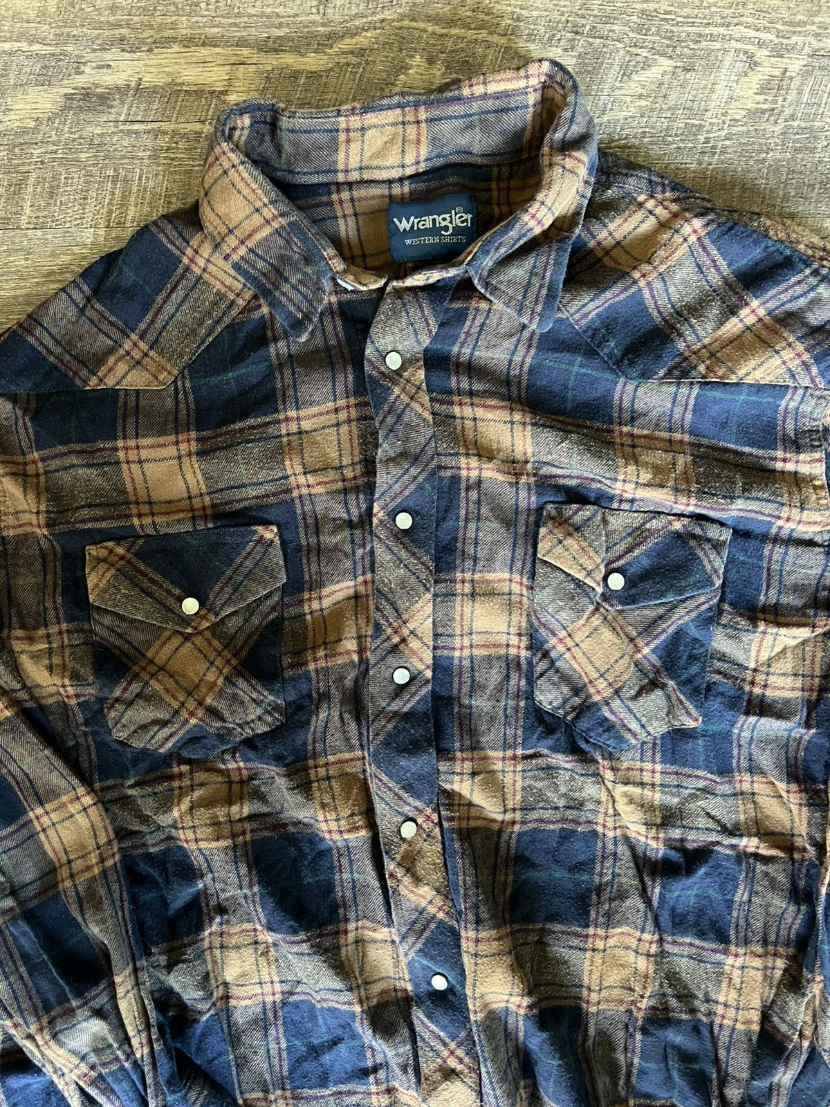 Wrangler Wrangler Pearl Snap Button Up Size US XL / EU 56 / 4 - 2 Thumbnail