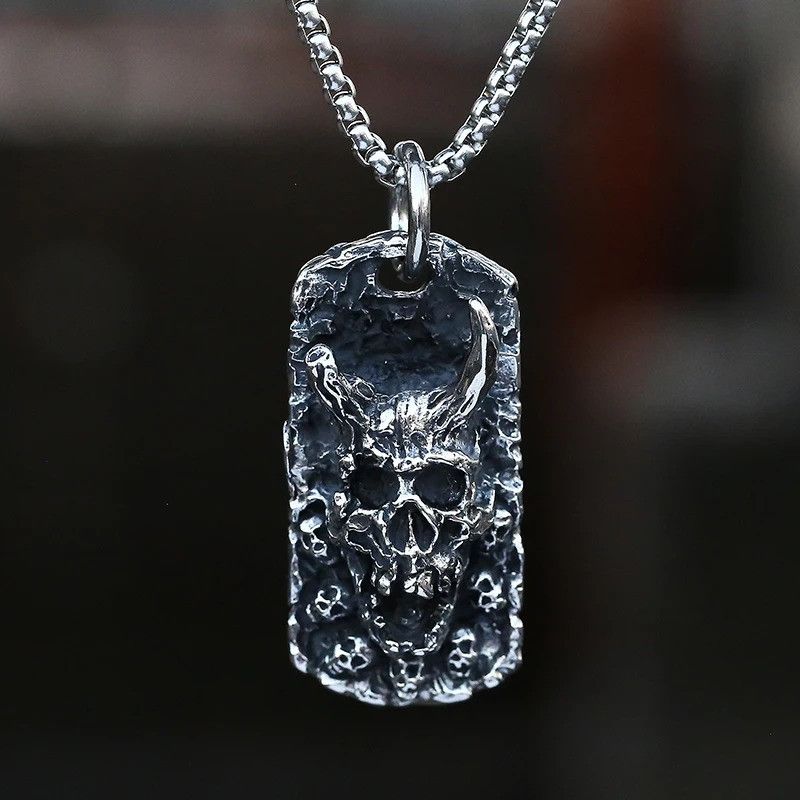Japanese Brand × Jewelry Rock More Skull Pendant Necklace Size ONE SIZE - 1 Thumbnail