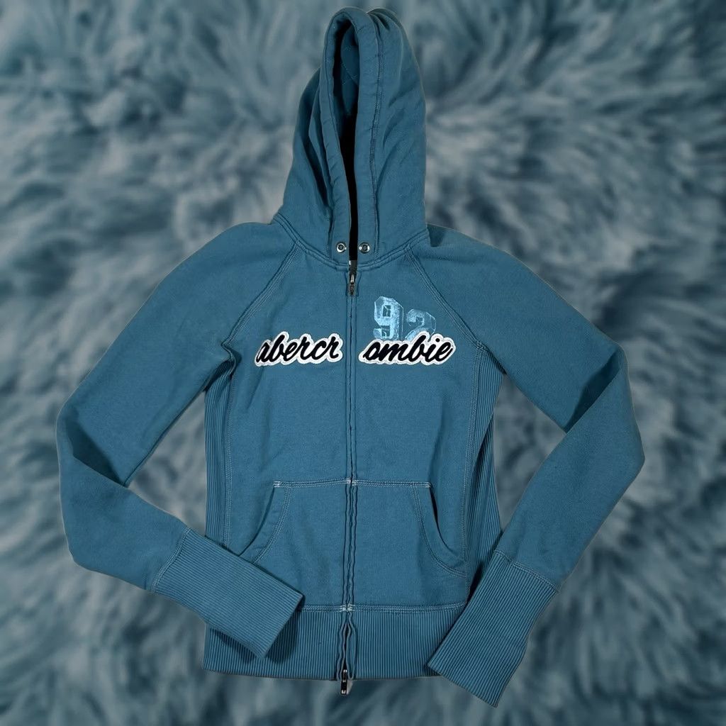 Abercrombie & Fitch VINTAGE Abercrombie & Fitch Hoodie Women XL Aqua Blue Full Zip Logo Y2k Vtg Mens Womens Size XL / US 12-14 / IT 48-50 - 1 Thumbnail