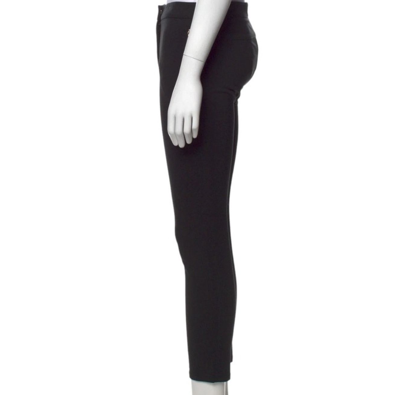 Roberto Cavalli ROBERTO CAVALLI Black Mid-Rise Cropped Skinny Pants, M/IT42 Size 27" / US 4 / IT 40 - 2 Thumbnail