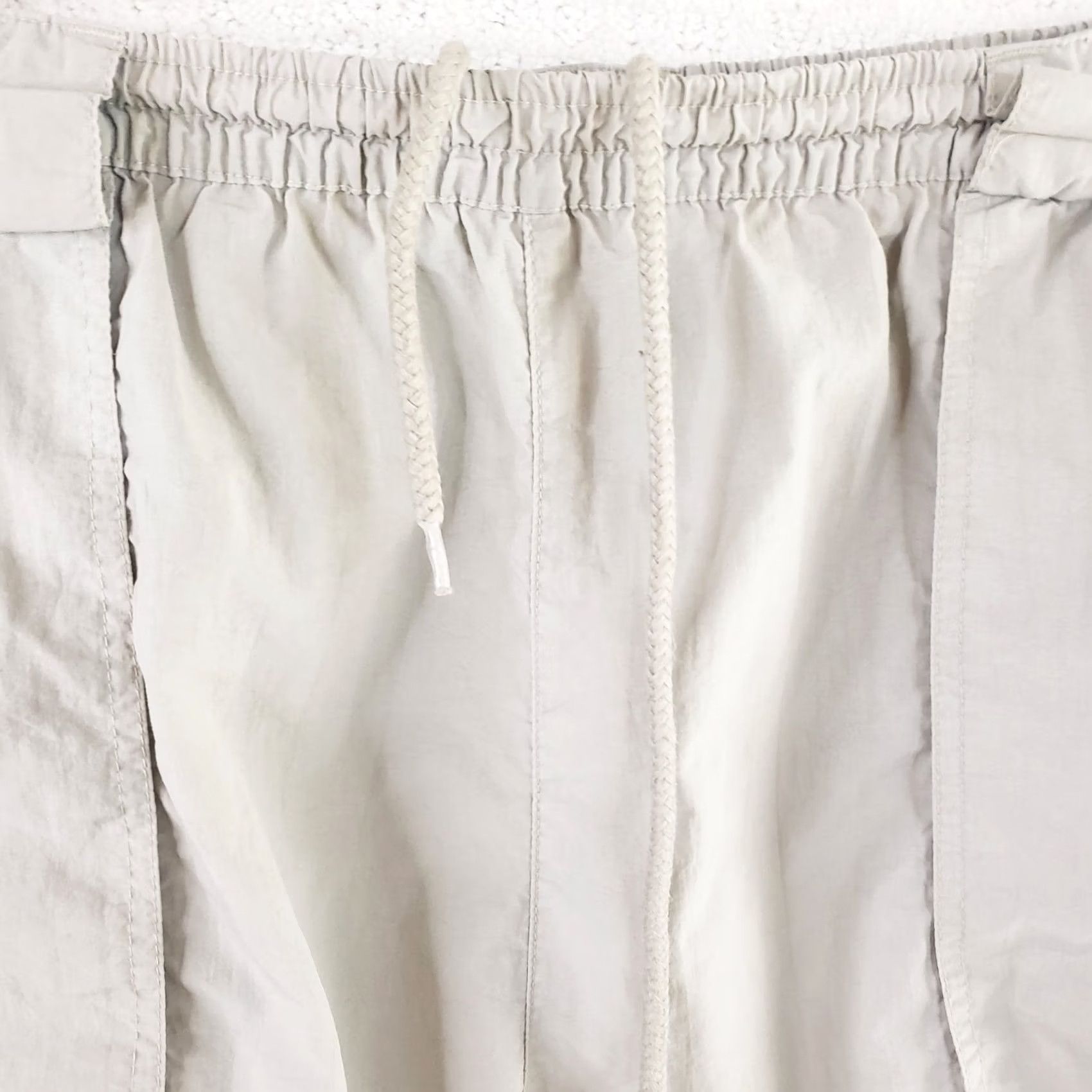 Vintage Bimini Bay Men's L Tan Beige Nylon Fishing Shorts Drawstring Pockets Cargo Casual Size ONE SIZE - 5 Thumbnail