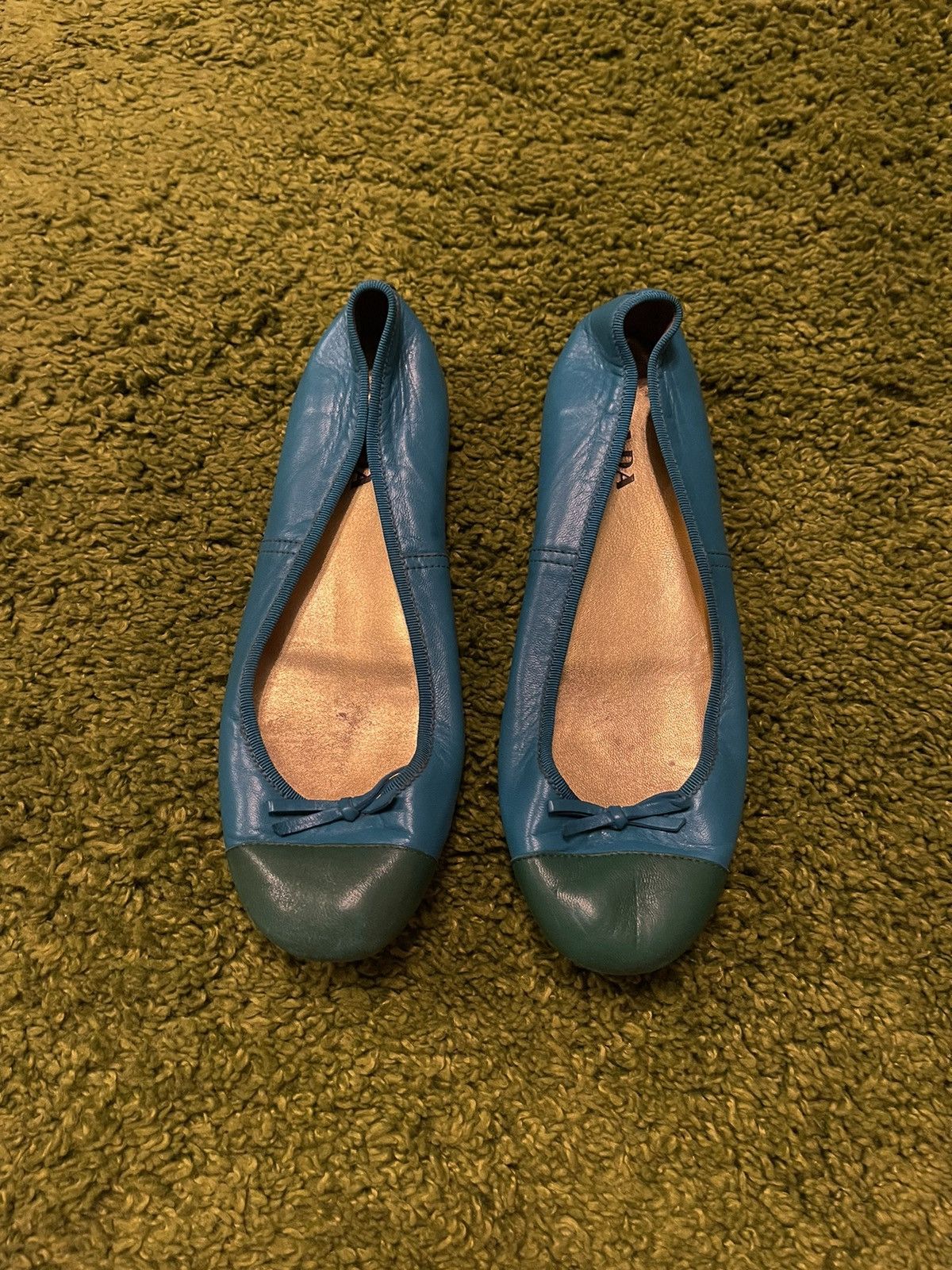 Prada × Vintage Prada 2000s vintage real leather ballet flats Size US 6 / IT 36 - 2 Thumbnail