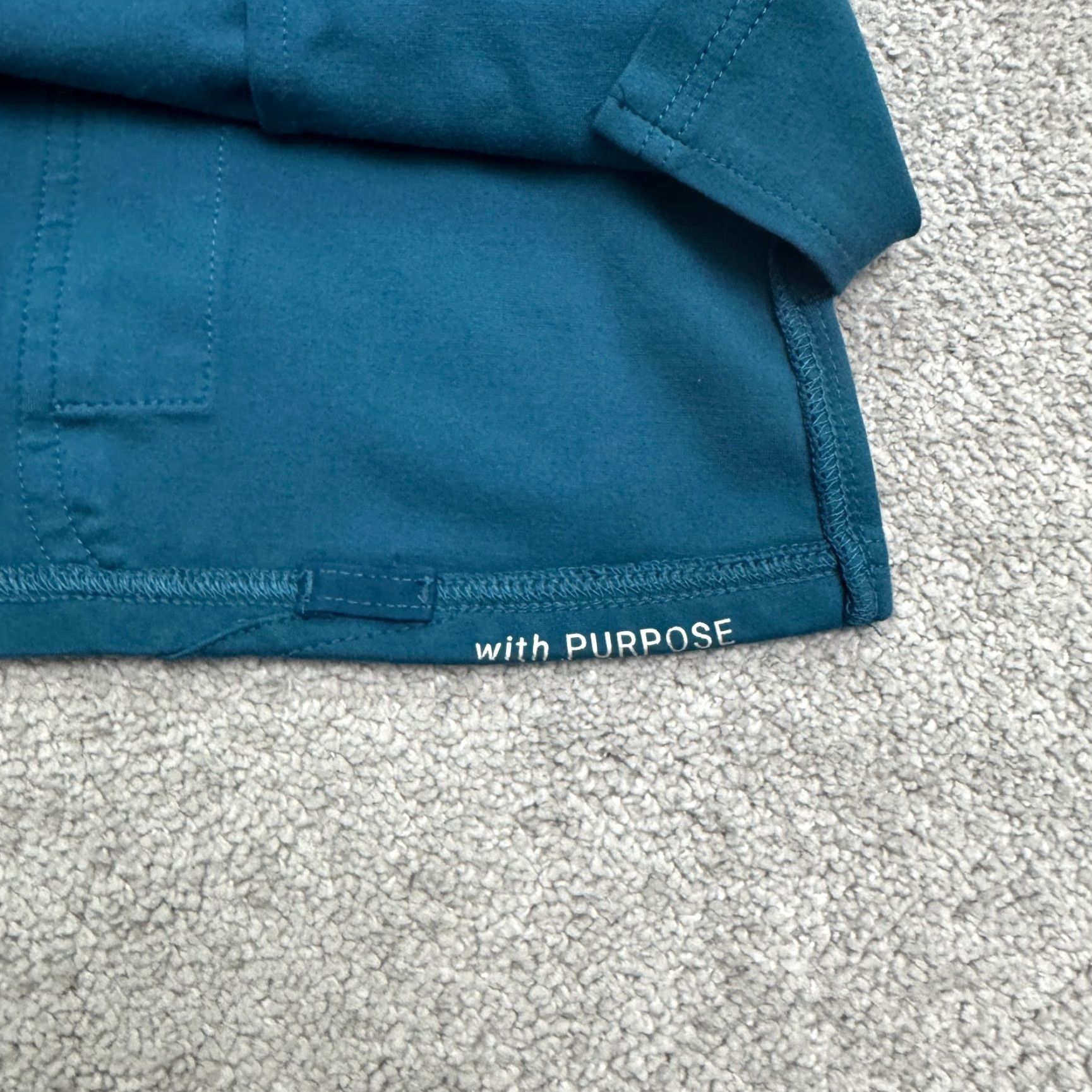 Altea Jaanuu Scrub Top Womens XL Teal Blue Gold Zip V-Neck Medical Uniform Workwear Size XL / US 12-14 / IT 48-50 - 3 Thumbnail