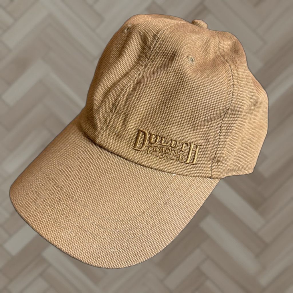 Vintage Duluth Heavyweight Canvas Cap Hat M/L Tan Brown Winter Cap Outdoor Fur Lined Fleece Lined Men Mens Size ONE SIZE - 1 Thumbnail